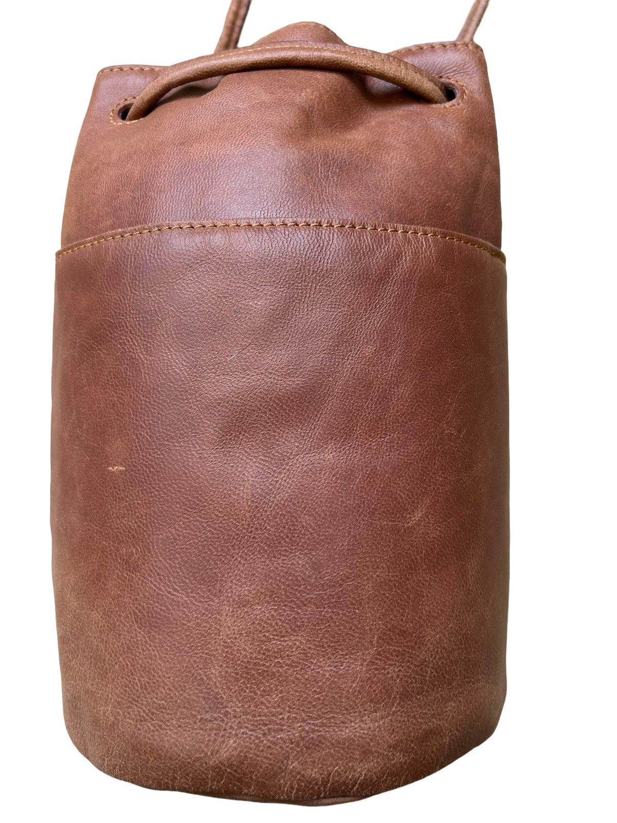 If Six Was Nine × Le Grande Bleu (L.G.B.) GOA Japan Patina Goat Goatskin Leather Bucket Bag Size ONE SIZE - 10 Thumbnail