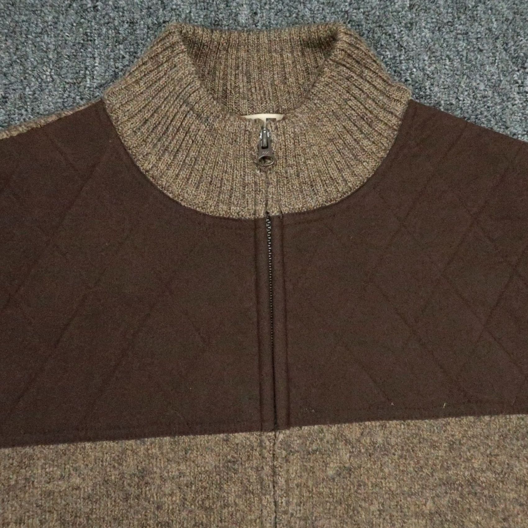 Vintage Woolrich Vest Mens Medium Brown Woodchip Full Zip Pocket Wool - Business, Casual, Workwear Size US M / EU 48-50 / 2 - 2 Thumbnail