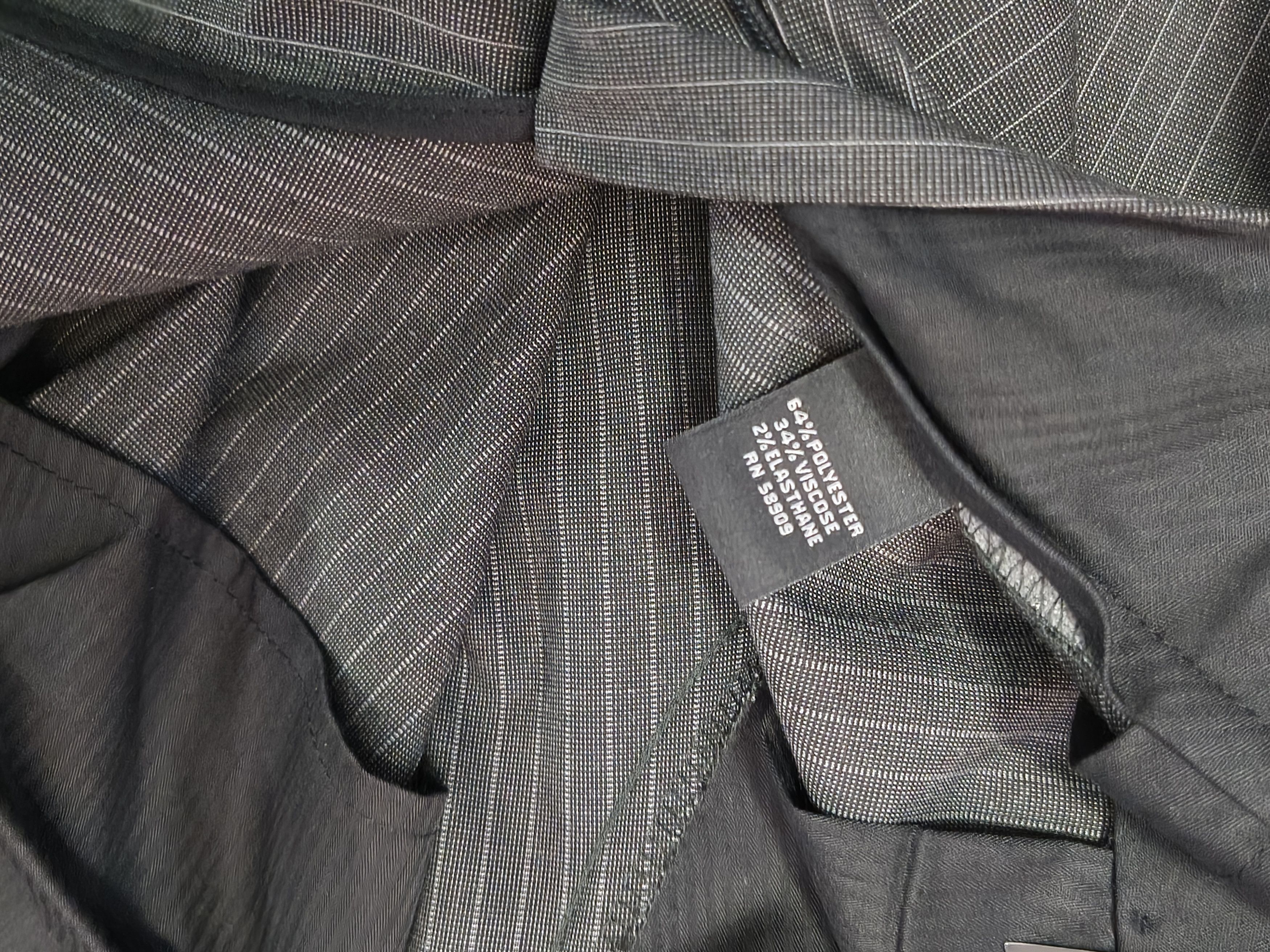 Murano ZAC MURANO 36x32 Men Grey stripe pant CLASSIC FIT FLAT FRONT Size US 36 / EU 52 - 5 Thumbnail