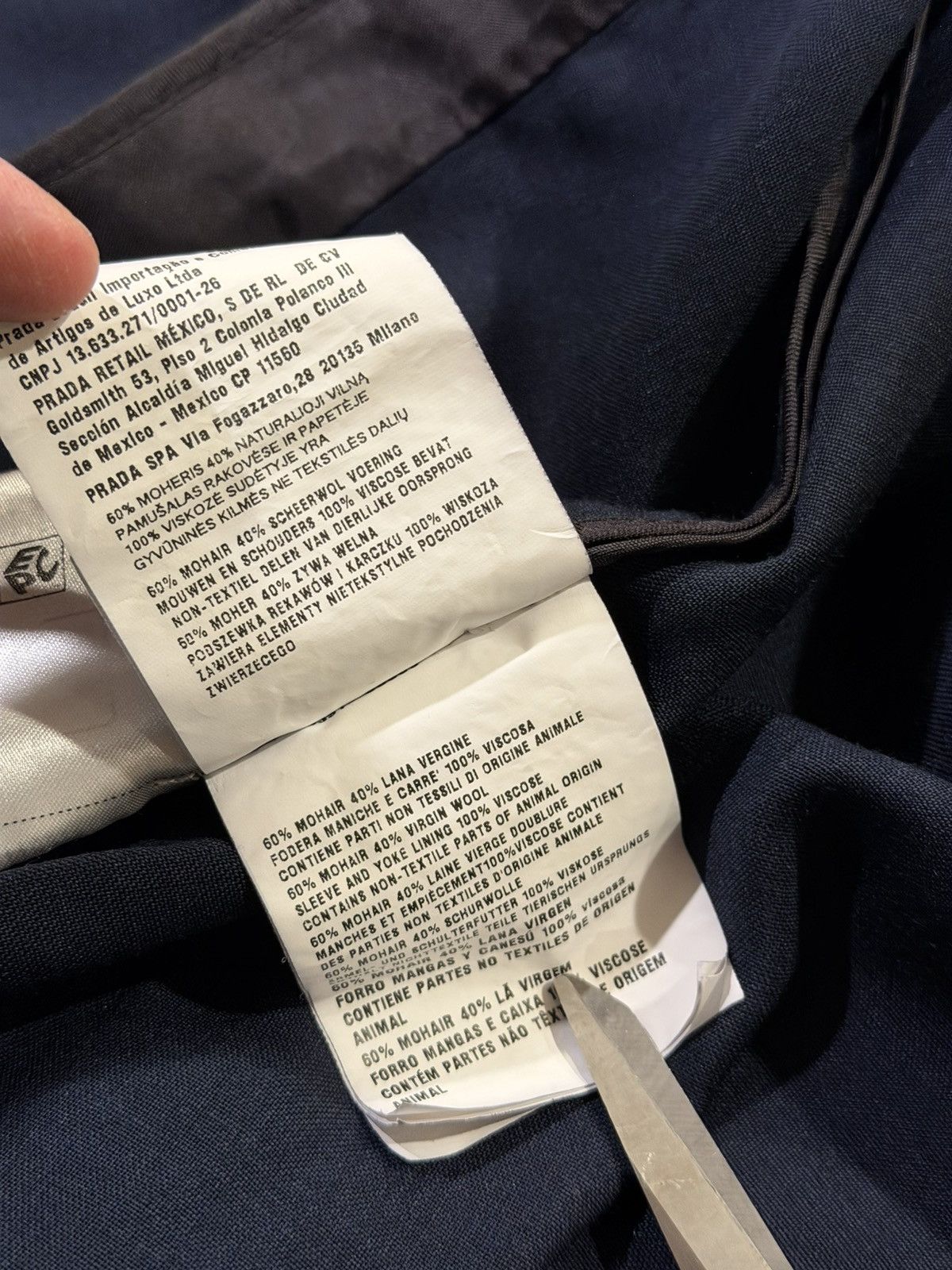 Miu Miu Miu Miu Mohair Blouson Zip Bomber Navy Blue Light Jacket Size XS / US 0-2 / IT 36-38 - 16 Thumbnail