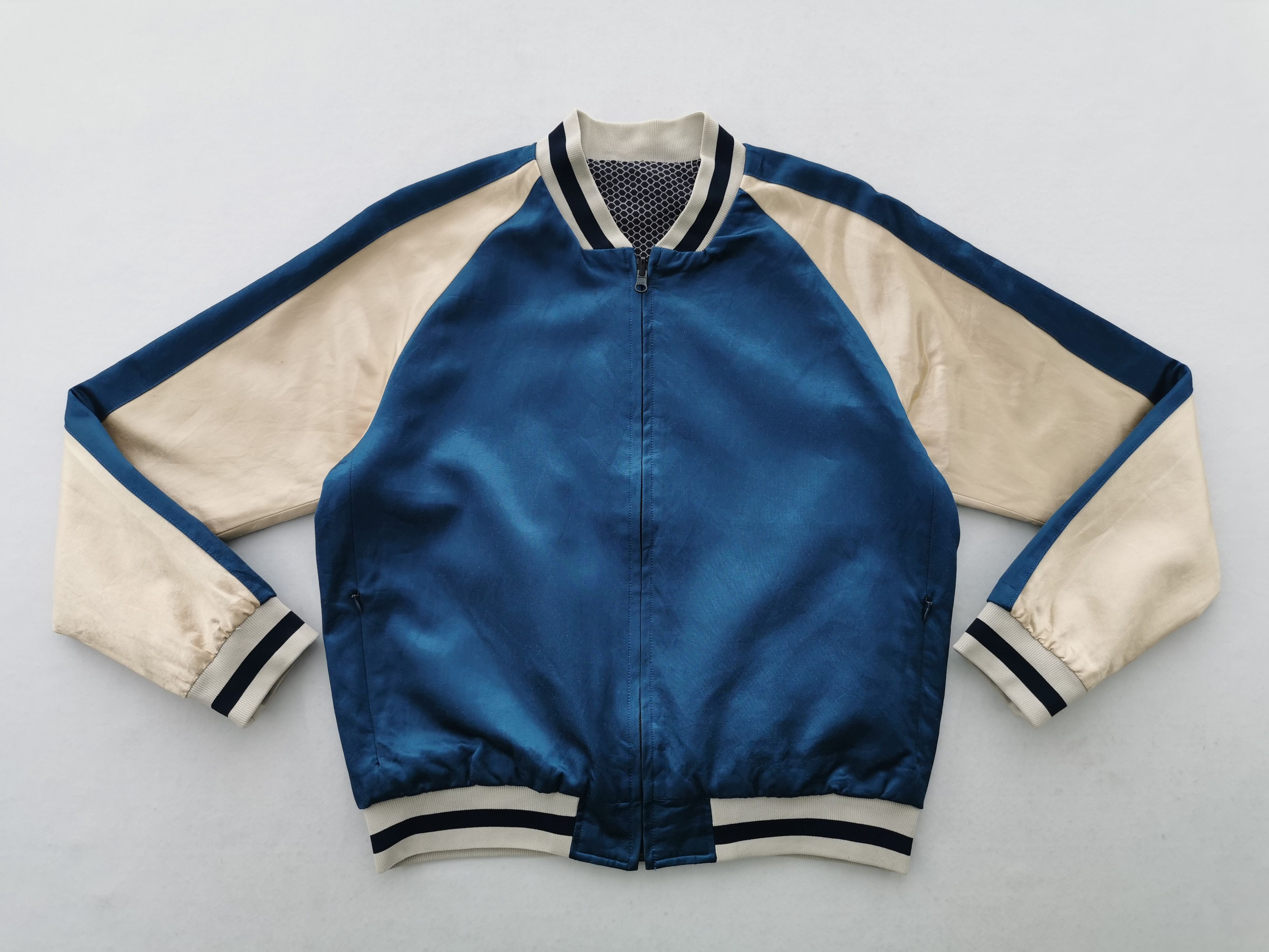 FACTOTUM Factotum Honey Comb Reversible Bomber Jacket Made In Japan Size US S / EU 44-46 / 1 - 1 Thumbnail