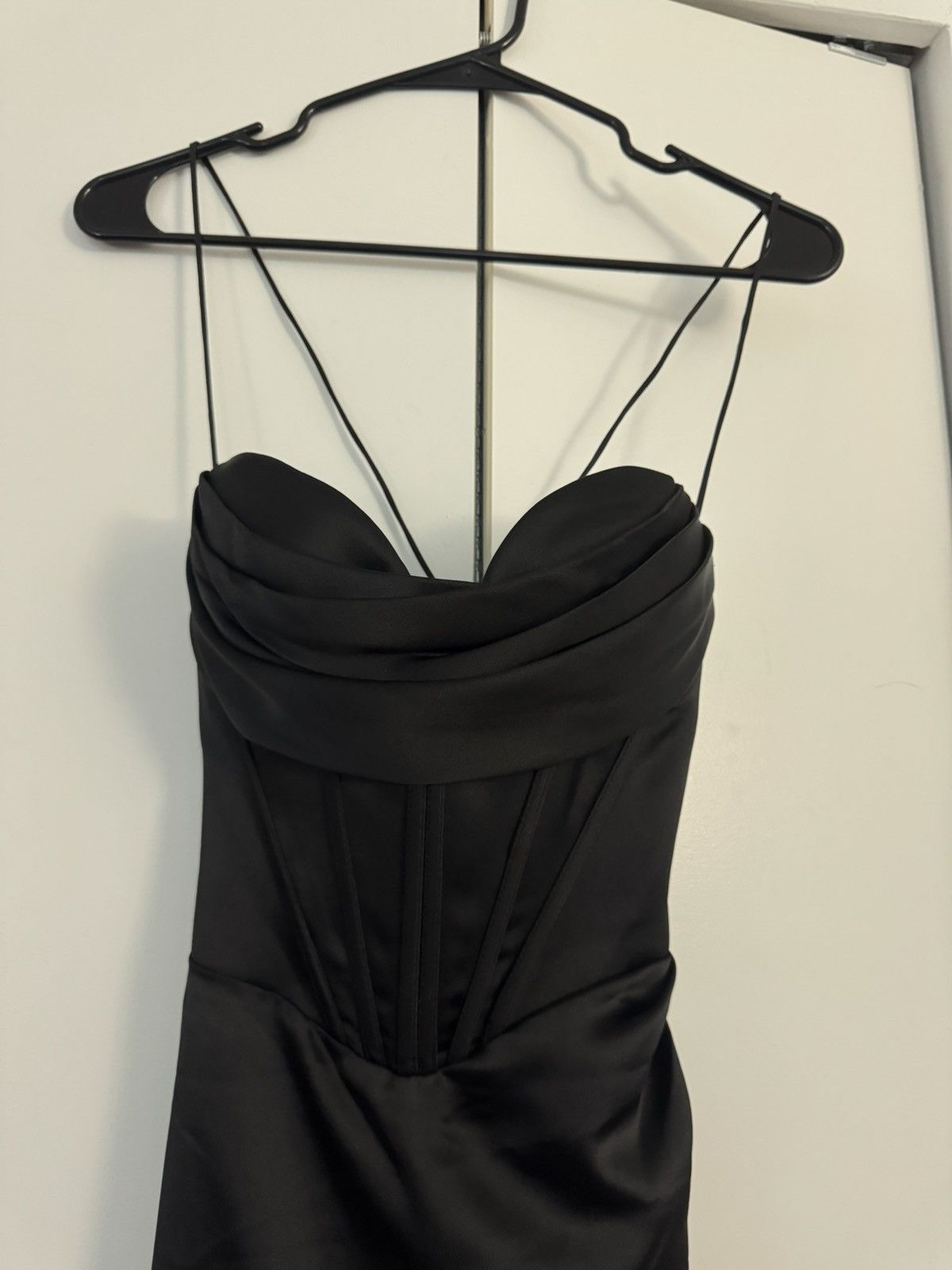 Other Miabella black satin evening gown Size XS / US 0-2 / IT 36-38 - 2 Thumbnail