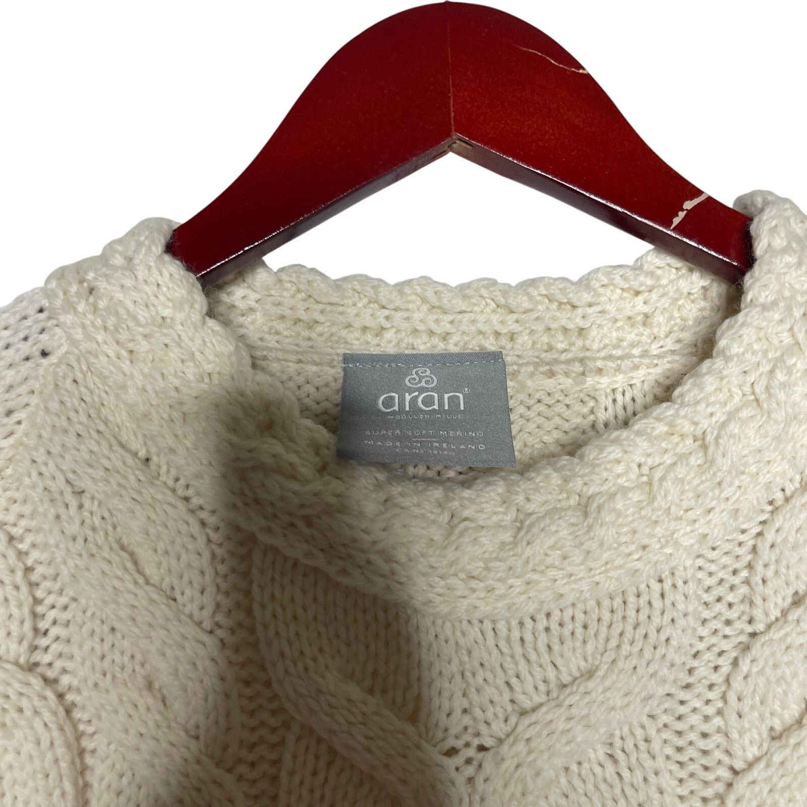 Aran Crafts Aran Sweater Super Soft 100% Merino Wool Luxury Cable Knit S Size S / US 4 / IT 40 - 4 Thumbnail