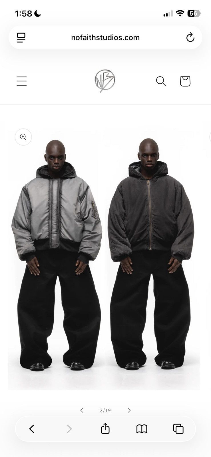 No Faith Studios No Faith Studios Reversible Onyx bomber jacket Size L Size US L / EU 52-54 / 3 - 11 Thumbnail