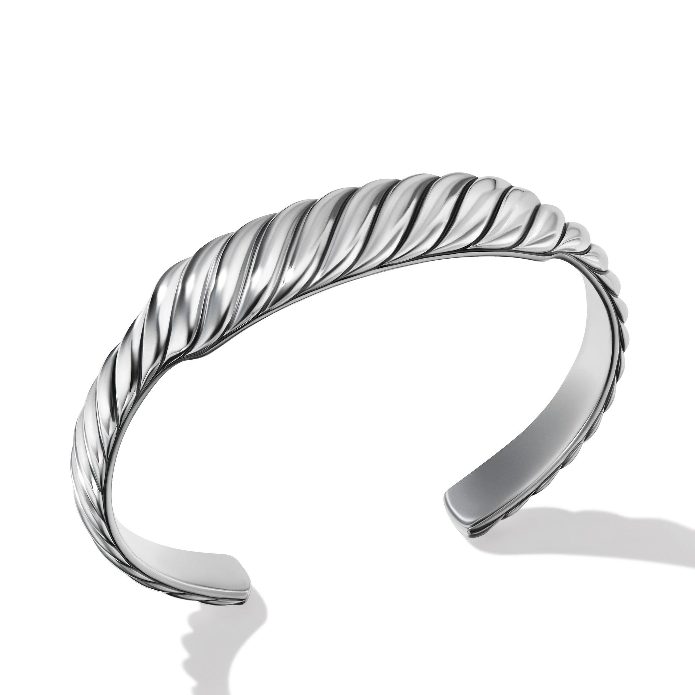 David Yurman o1w1db10325 Cable Contour Cuff Bracelet in Sterling Silver Size ONE SIZE - 2 Thumbnail