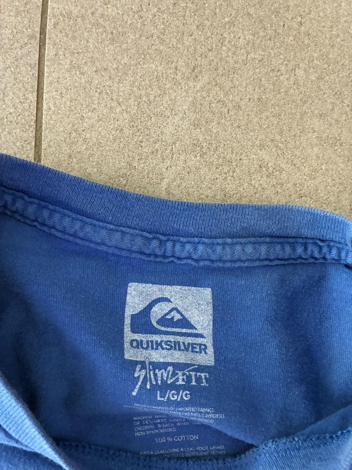 Quiksilver Quiksilver Blue T-Shirt Large Classic Logo Tee Size US L / EU 52-54 / 3 - 3 Thumbnail