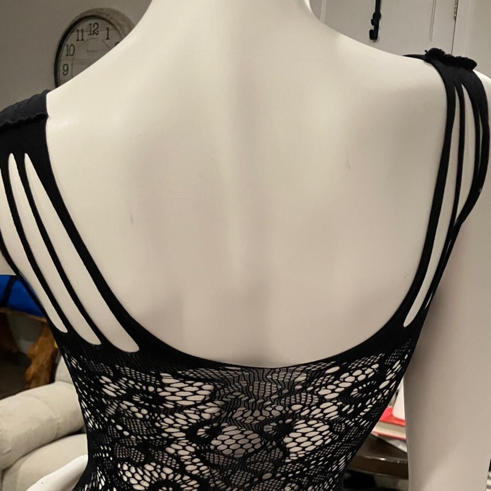 Other NIB Sexy Lace Fishnet Bodysuit - Black Size ONE SIZE - 4 Thumbnail