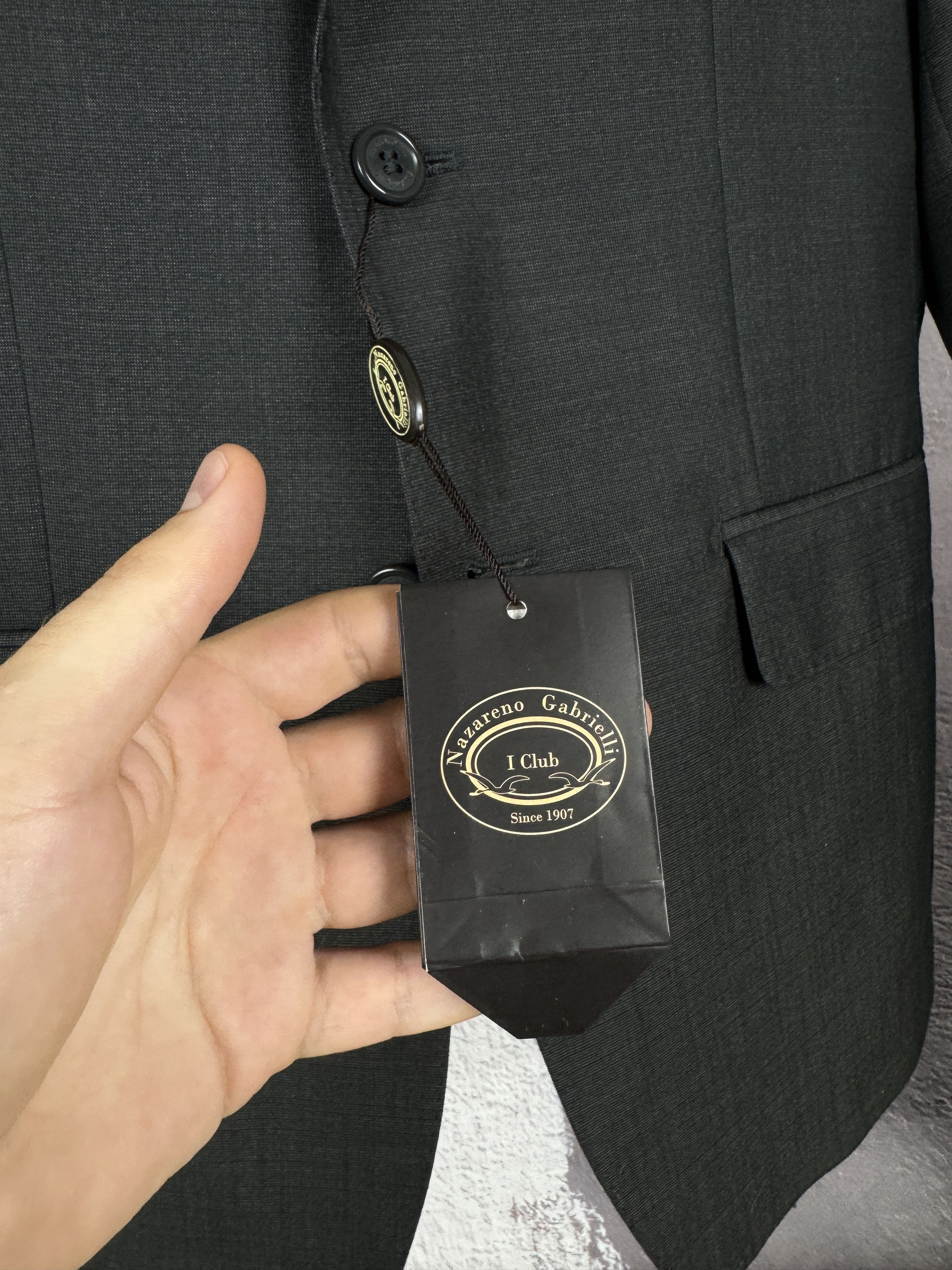 Nazareno Gabrielli BNWT Nazareno Gabrielli 2 pcs Panda grey 2 button wool suit Size 38R - 9 Thumbnail