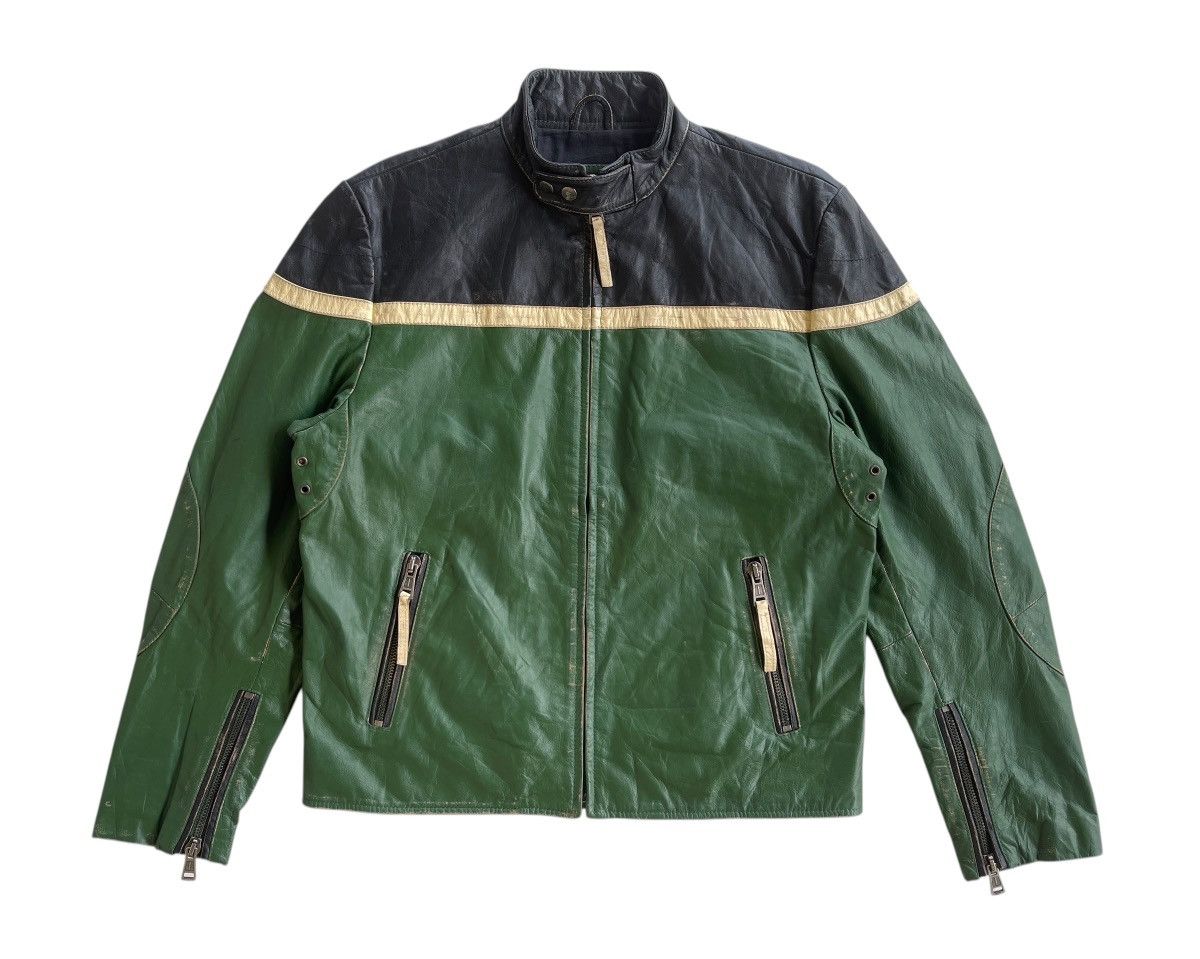 Vintage Vintage Buffalo Leather Bikers Jacket Size US L / EU 52-54 / 3 - 2 Thumbnail