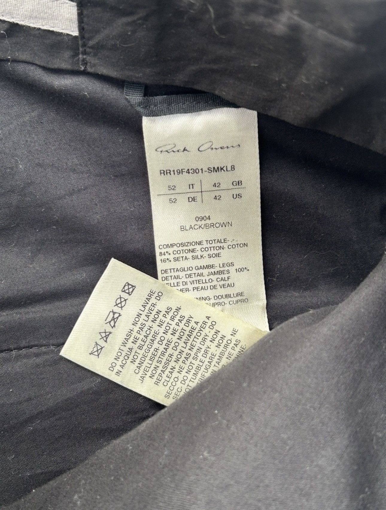 Rick Owens Rick Owens Runway FW19 Larry Moleskin Suede Patch Pants Size US 34 / EU 50 - 5 Thumbnail