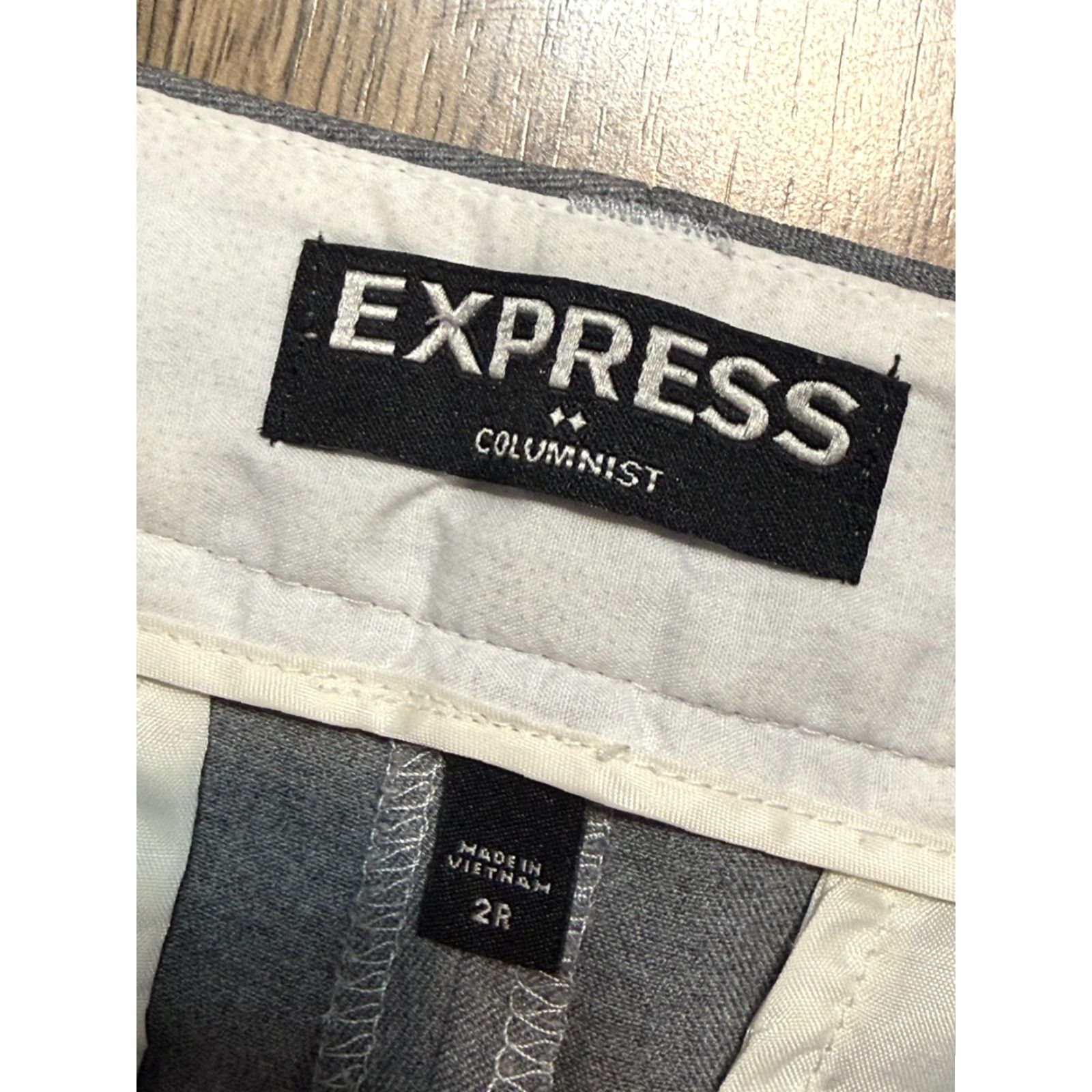 Express Express Pants Women's 2R Gray Dress Pants Straight Leg Pockets COLUMNIST Regular Size 2R Mens? Girls? Size 26" / US 2 / IT 38 - 4 Thumbnail
