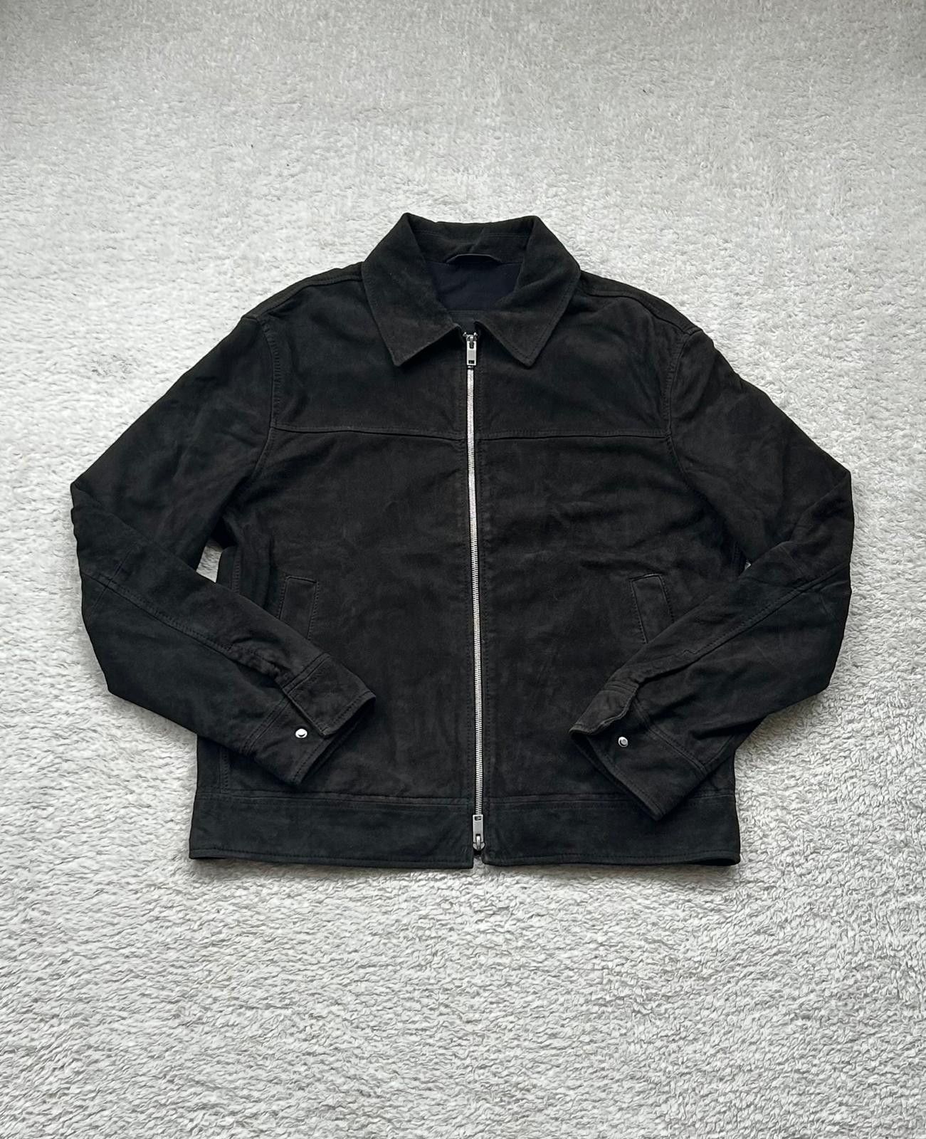 Massimo Dutti Massimo Dutti Suede Leather Jacket Minimalist Black S Size US S / EU 44-46 / 1 - 1 Thumbnail