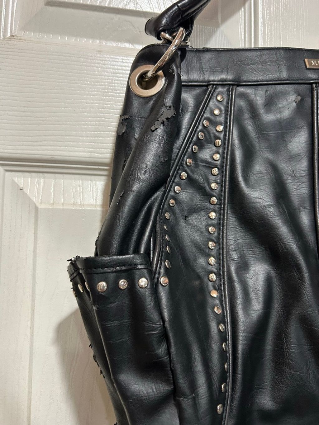 The Unbranded Brand Women's Unbranded Shoulder Bag One Size Black with Studs Size ONE SIZE - 2 Thumbnail