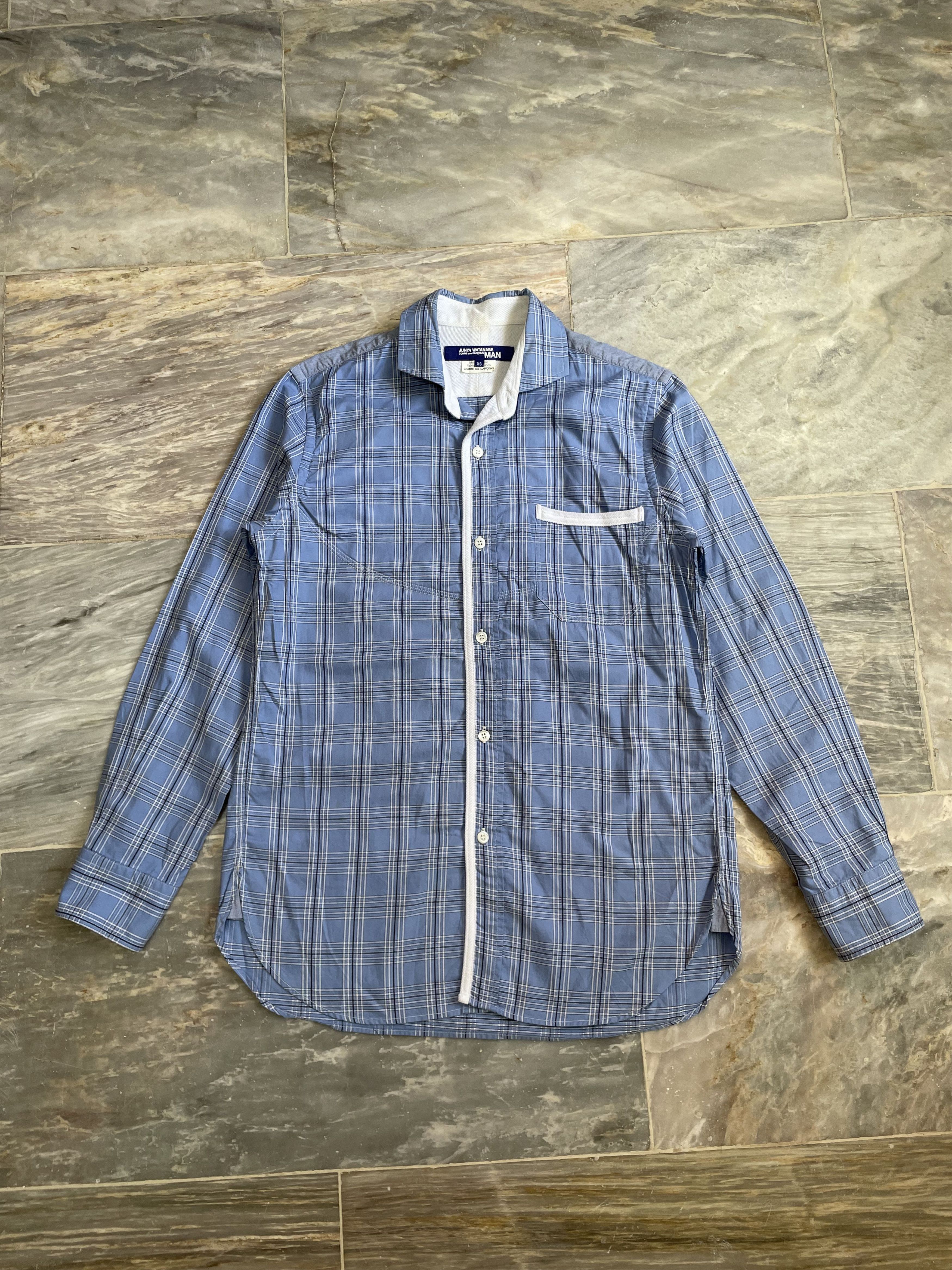 Comme des Garcons × Junya Watanabe JUNYA WATANABE CDG - Check Longsleeve Polo -AD2012 Size US XS / EU 42 / 0 - 1 Thumbnail