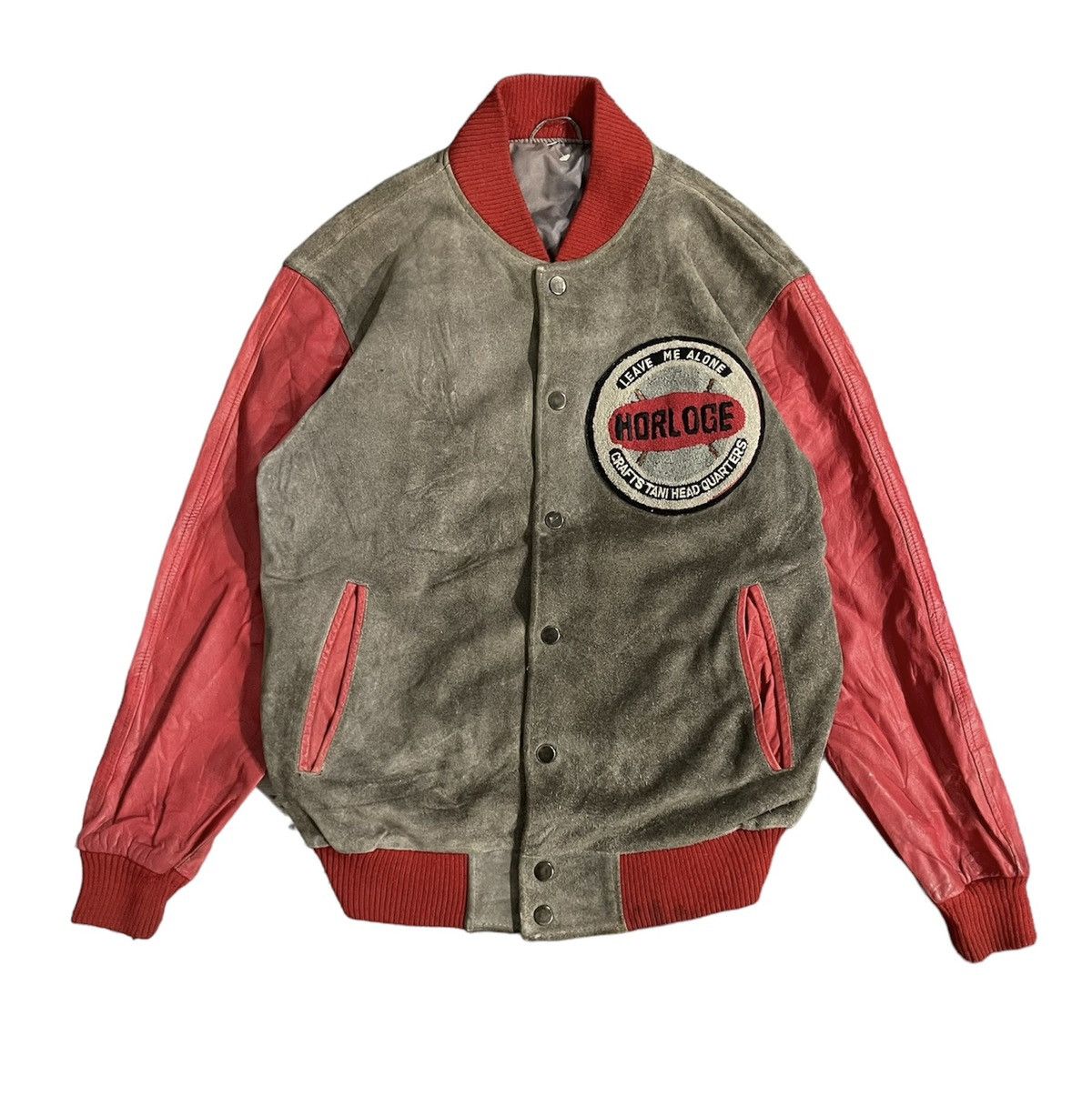 Vintage Vintage Horloge Craft Tani Varsity Leather Jacket Size US M / EU 48-50 / 2 - 1 Thumbnail