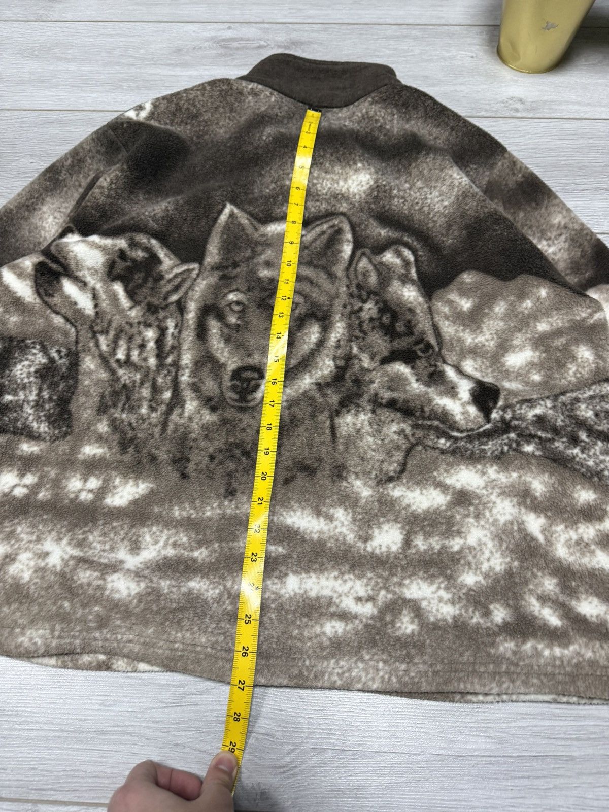 Vintage Wolves 🐺 vintage fleece all over zip atlas damart Size US M / EU 48-50 / 2 - 11 Thumbnail