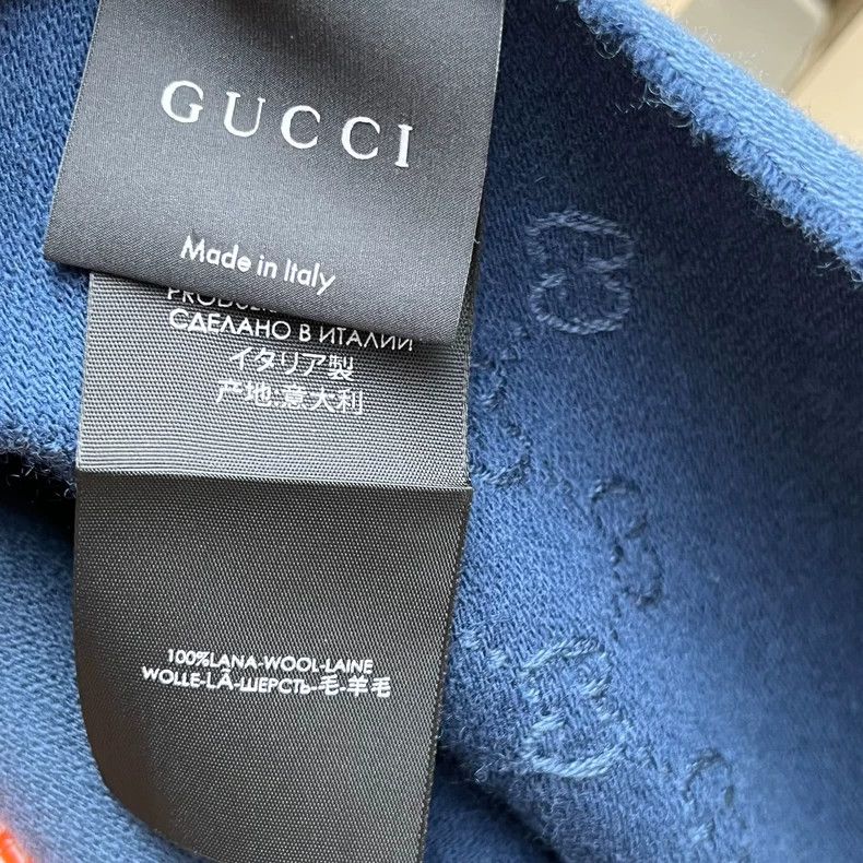 Gucci Gucci Logo full-printed wool mulberry silk scarf 2503-Nexta Size ONE SIZE - 3 Thumbnail