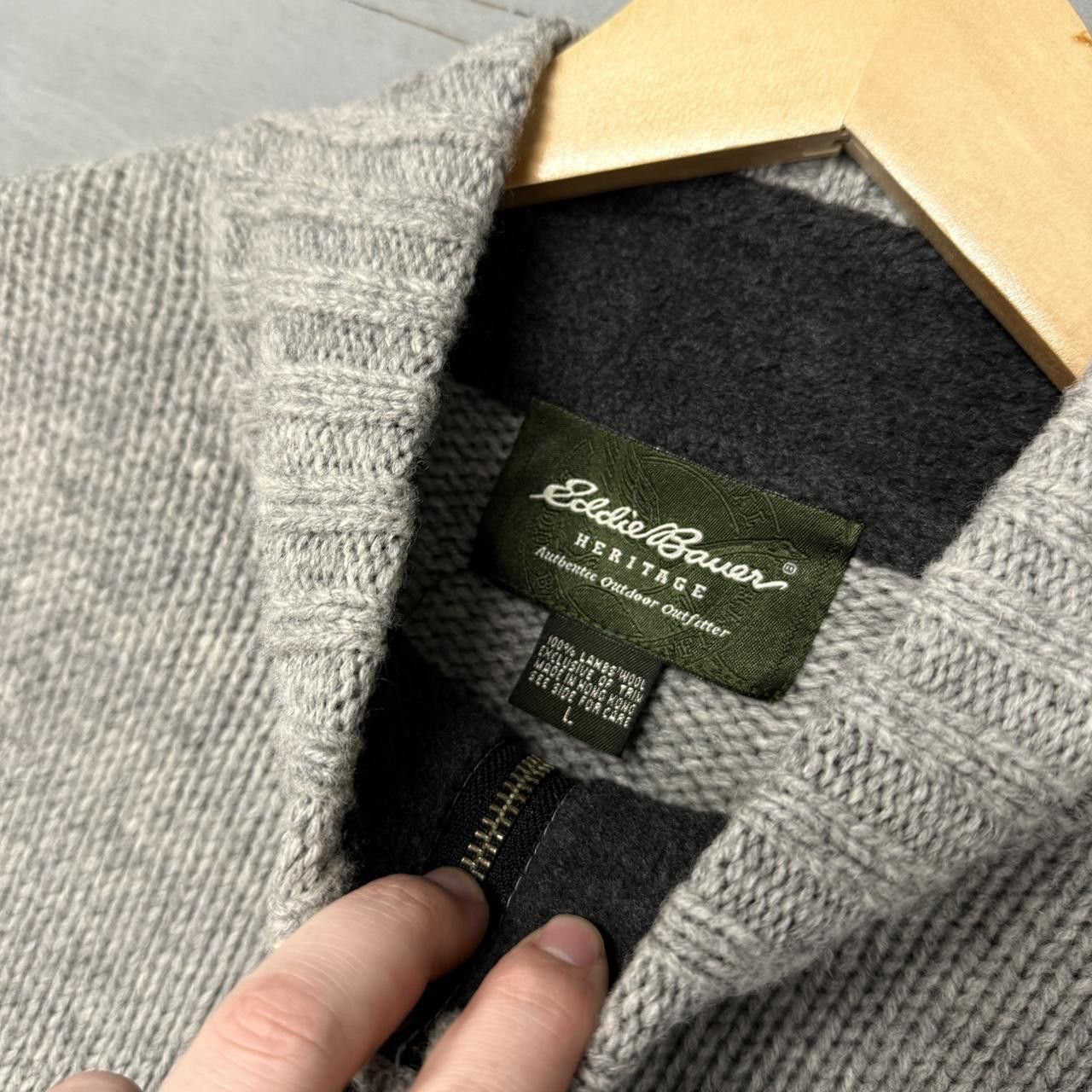 Eddie Bauer × Vintage Vintage Eddie Bauer 100% Lambs Wool 1/4 Zip Sweater Large Size US L / EU 52-54 / 3 - 2 Thumbnail