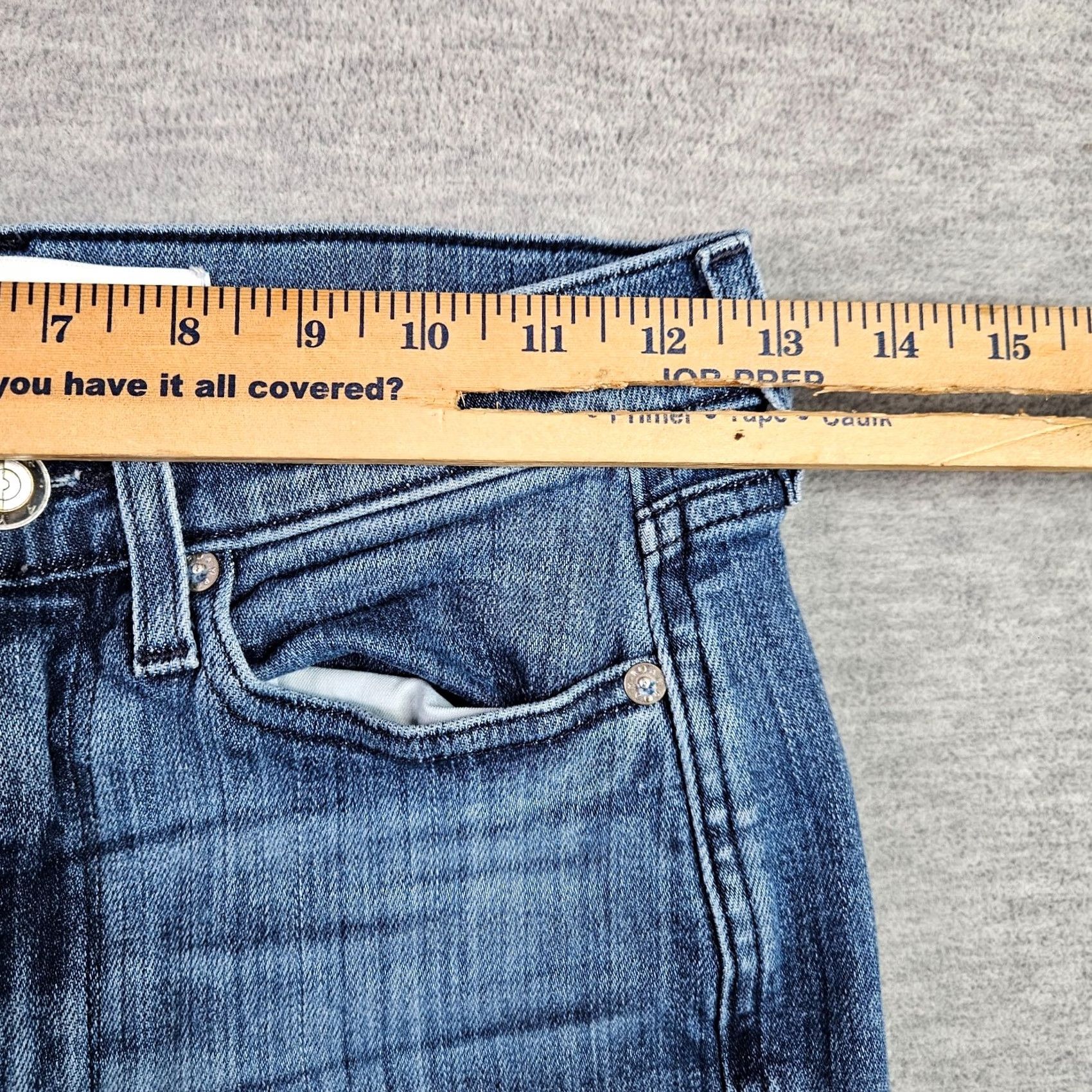 AYR AYR Women Jeans W26S The BOMB Pop Straight Leg Raw Hem Premium Denim Blue Casual 5-Pocket Regular Rise Belted Machine Washable Mens Womens Girls Boys? Size 26" / US 2 / IT 38 - 7 Thumbnail