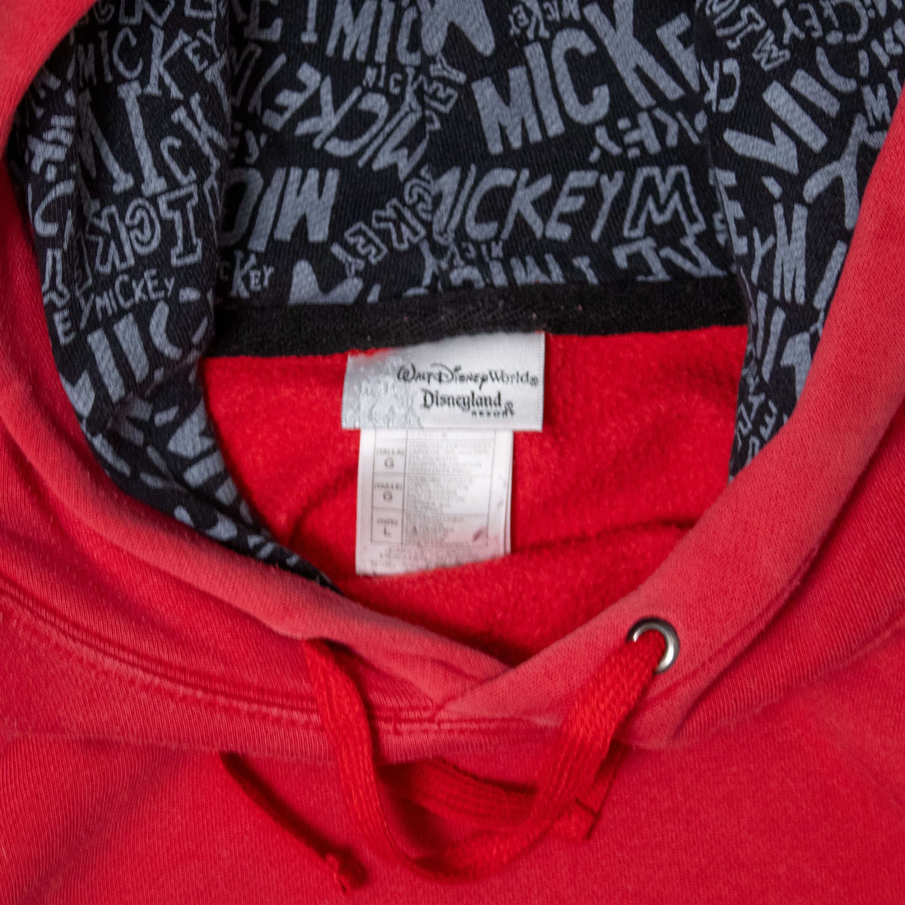 Disney Y2K 00's Disney Mickey Mouse AOP Print Red Baggy Hoodie Size US L / EU 52-54 / 3 - 6 Thumbnail
