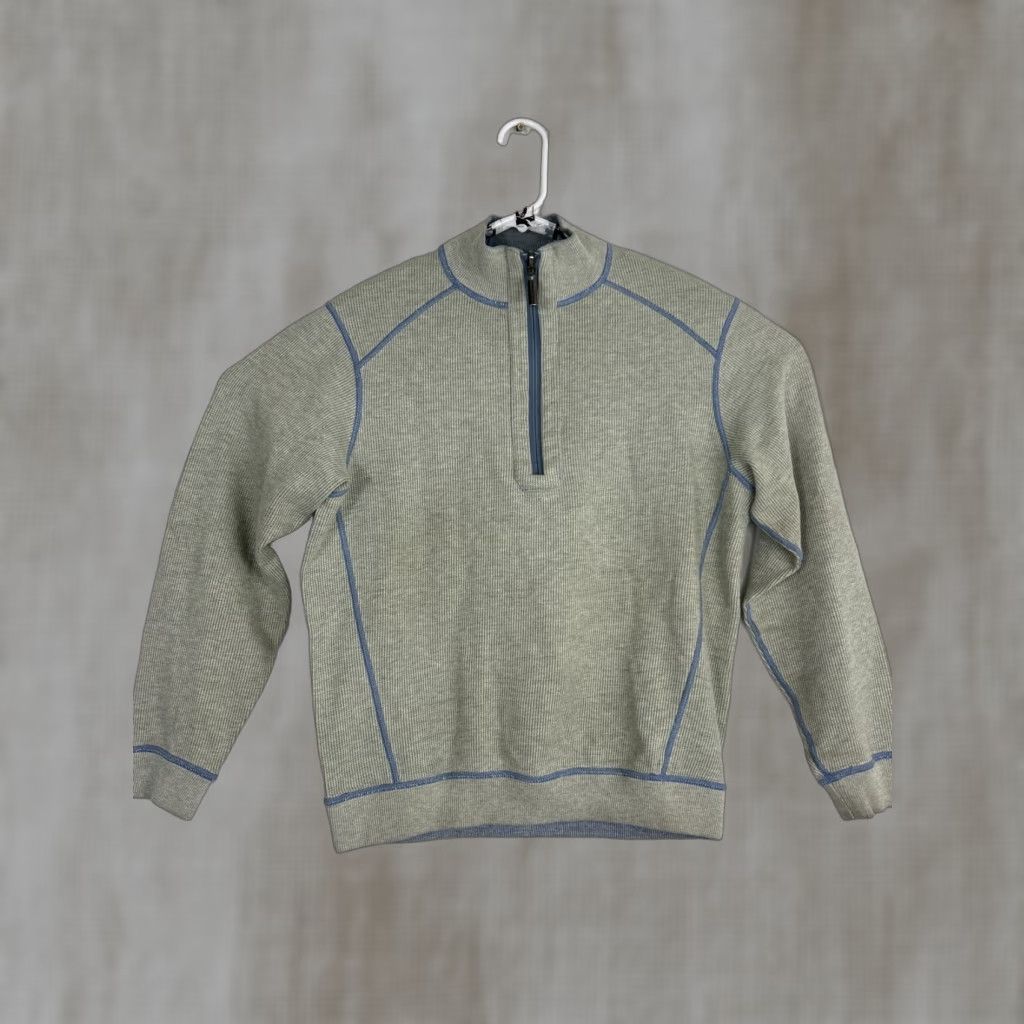 Tommy Bahama Tommy Bahama Mens Medium 1/4 Zip Reversible Pullover Sweater Long Sleeve Cotton Size US M / EU 48-50 / 2 - 1 Thumbnail