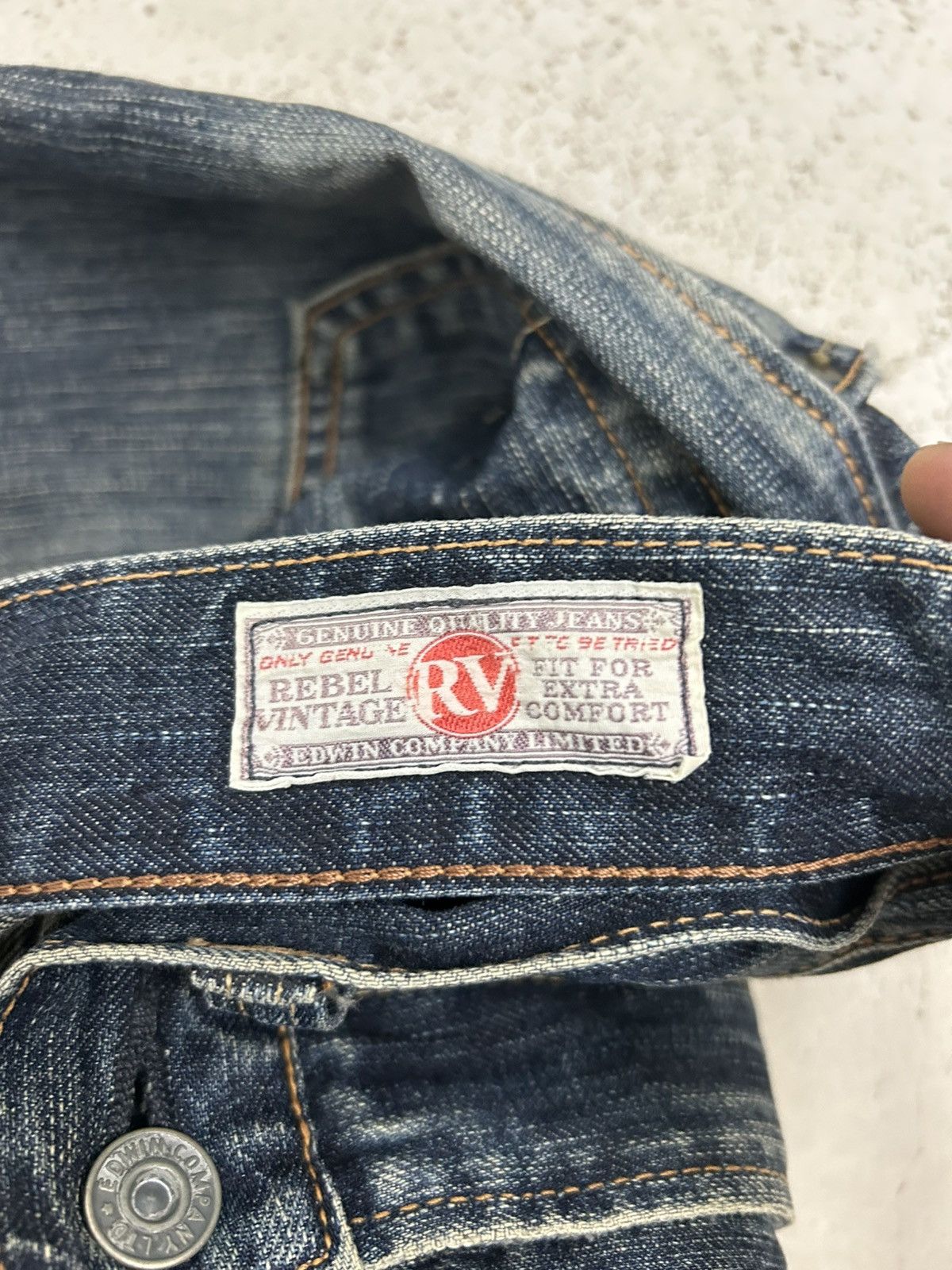 Edwin Edwin 503 Rebel Vintage Japan Washed Denim Whisker Straight Size US 34 / EU 50 - 15 Thumbnail