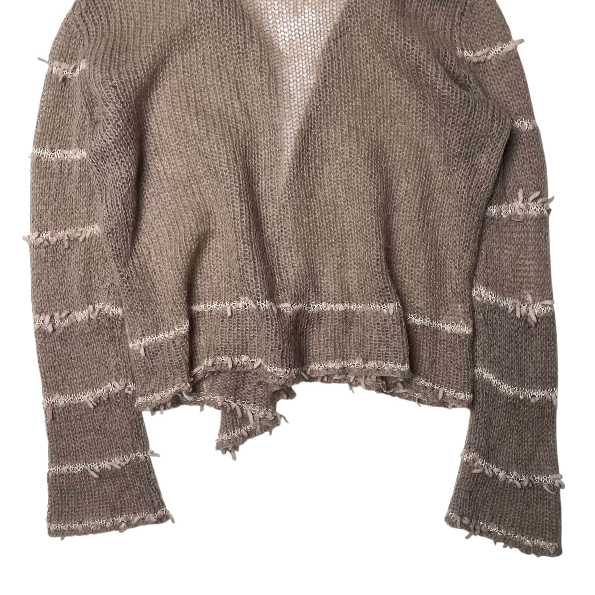 Krizia 90's krizia maglia mohair blend stripe point cardigan Size M / US 6-8 / IT 42-44 - 7 Thumbnail