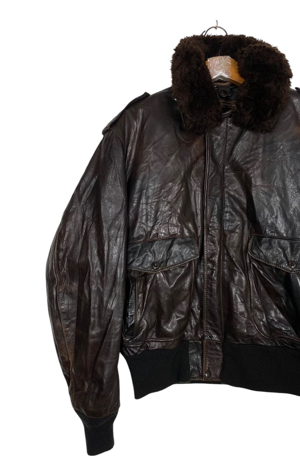 Schott Rare‼️ Vtg Schott N.Y.C G-1 Bomber Leather Fur Collar Usa Size US M / EU 48-50 / 2 - 2 Thumbnail