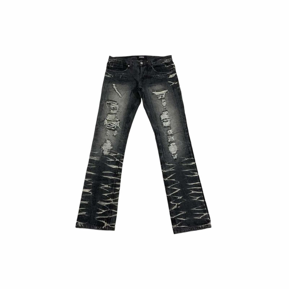 Hysteric Glamour 🔥Sick Y2K Lowbox Denim Clawmark Boro Distressed LGB Size US 32 / EU 48 - 2 Thumbnail