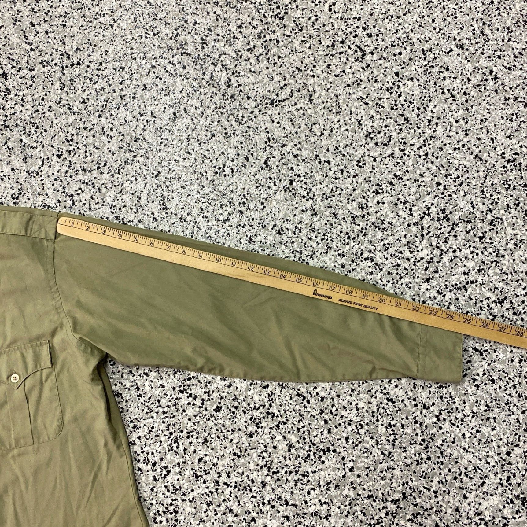 Sears VINTAGE Sears FieldMaster Green Shirt Mens L Perma-Press 80s Workwear Button-Up Long Sleeve Cotton Blend Size US L / EU 52-54 / 3 - 5 Thumbnail