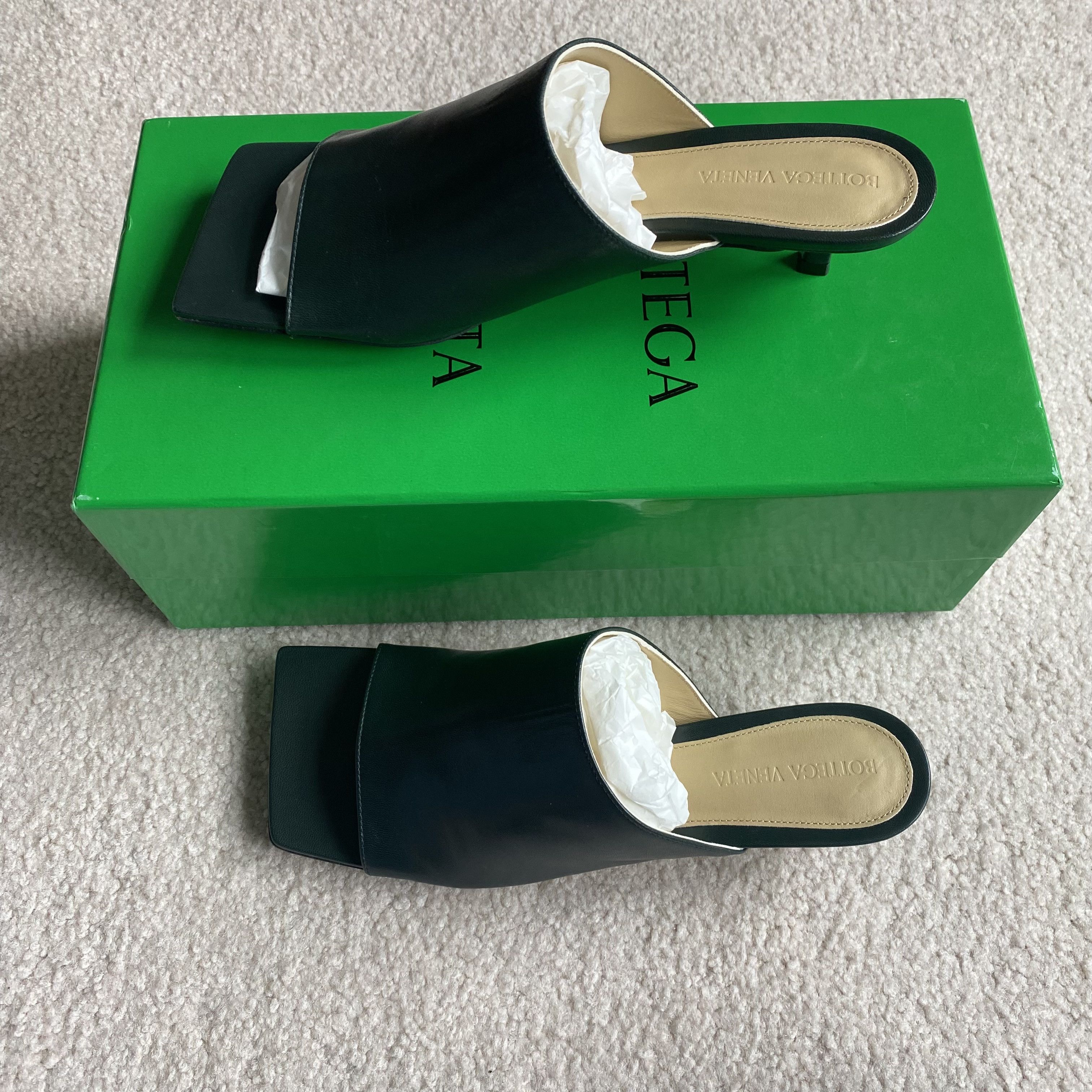 Bottega Veneta Stretch Napa Mule Sandals Size US 7.5 / IT 37.5 - 1 Thumbnail