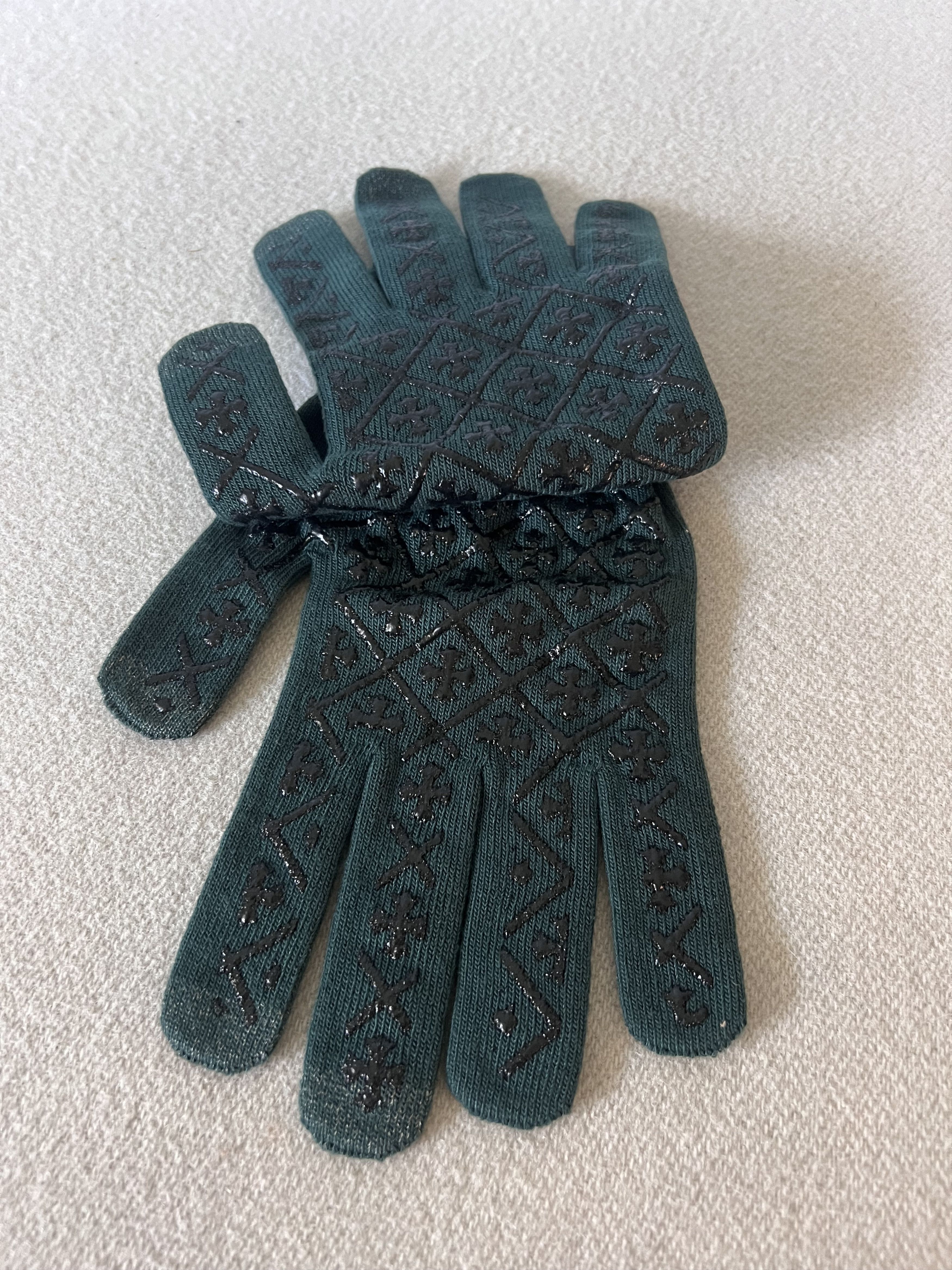 Chrome Hearts Chrome Hearts Checkmate Work Gloves in Green Size ONE SIZE - 4 Thumbnail