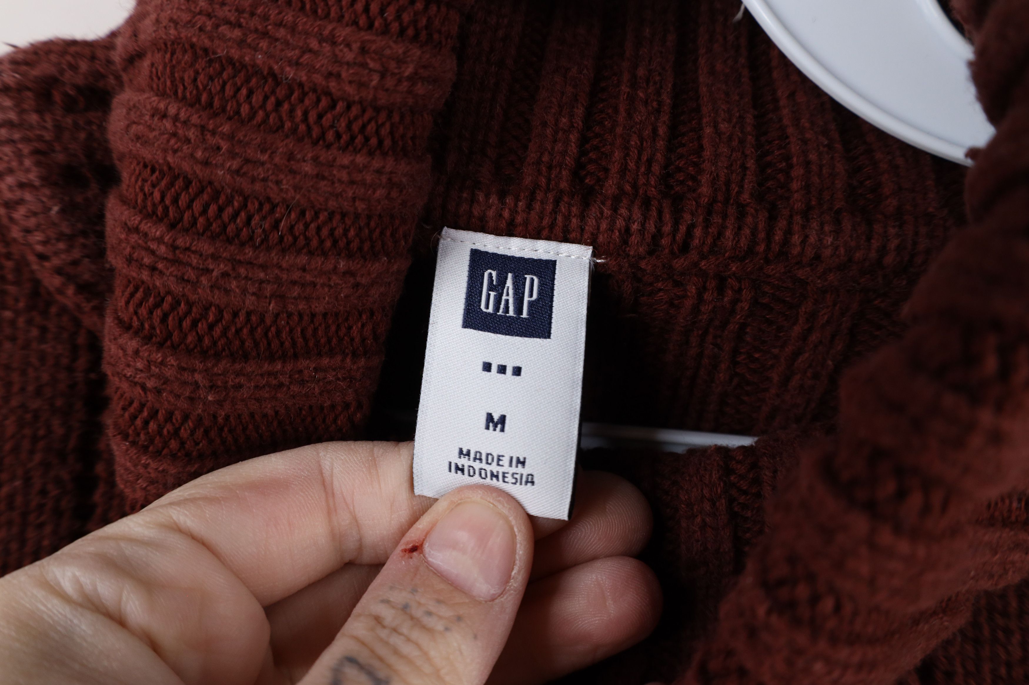 Gap × Vintage Vintage Y2K Gap Heavyweight Ribbed Knit Turtleneck Sweater Size US M / EU 48-50 / 2 - 7 Thumbnail