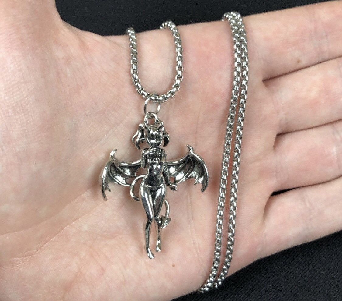 Jewelry Demon Girl Necklace Punk Chain Size ONE SIZE - 2 Thumbnail