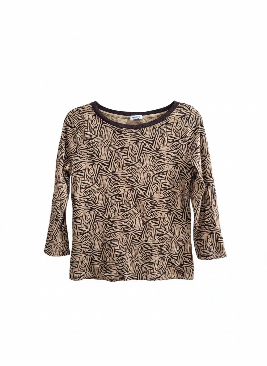 Marcs MARCS Women's Size S 3/4 Sleeve Knit Top Crew Neck Blouse Gray Size S / US 4 / IT 40 - 1 Thumbnail