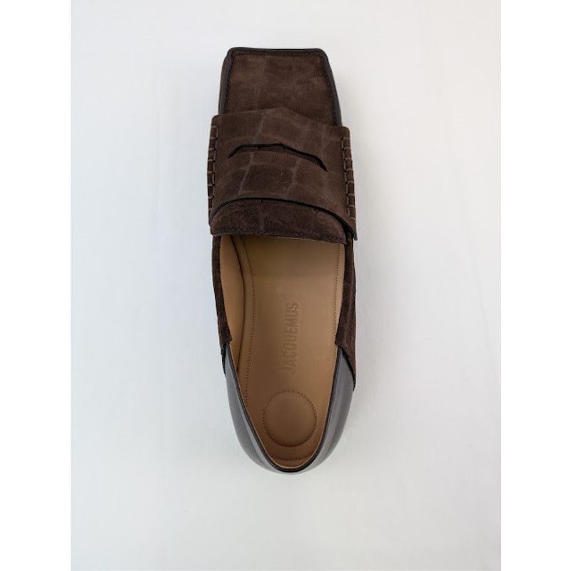 Jacquemus o1rshd1 Les Mocassins Carre Loafer Boots in Dark Brown Size US 12 / EU 45 - 17 Thumbnail