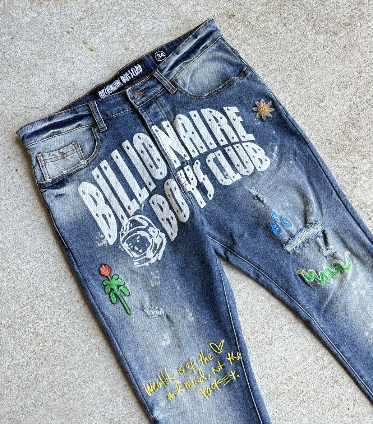 Billionaire Boys Club Jeans Astronaut Stitch Denim Men's popular Size 34