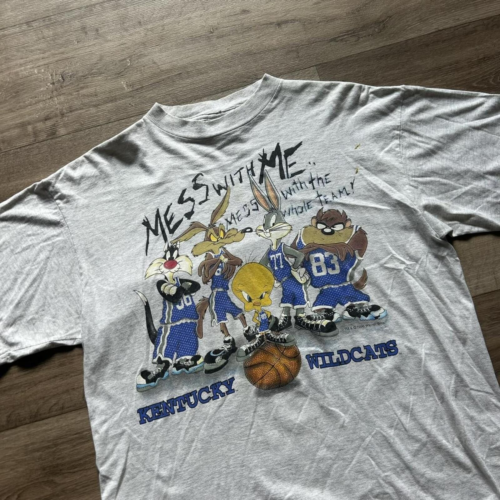 Other Vintage 1996 Kentucky Wildcats Looney Tunes Basketball shirt Size US L / EU 52-54 / 3 - 2 Thumbnail