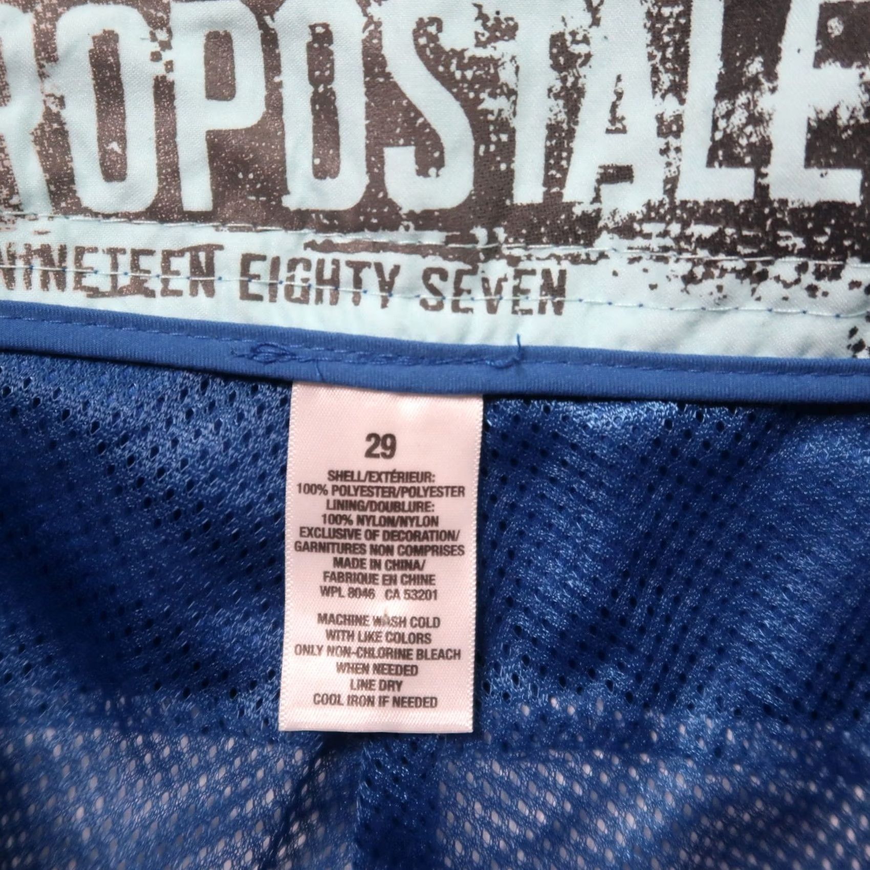 Vintage Aéropostale Board Shorts Men 29 Blue Swim Surf Skate 90s Drawstring Regular Mens Size US 29 - 4 Thumbnail
