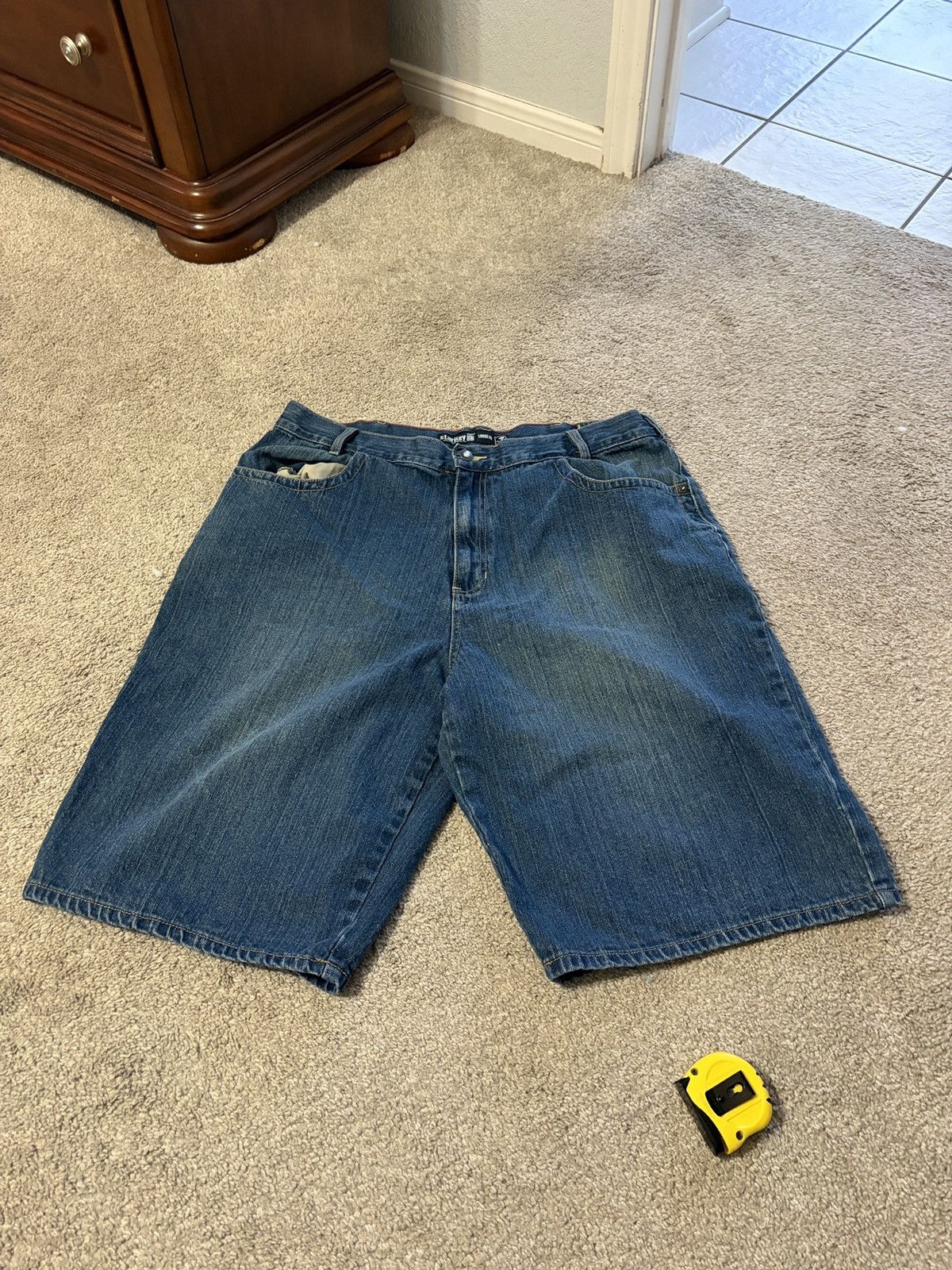 Other Vintage Y2k Baggy Denim Shorts Size 38 Skater Grunge Style Size US 38 / EU 54 - 2 Thumbnail
