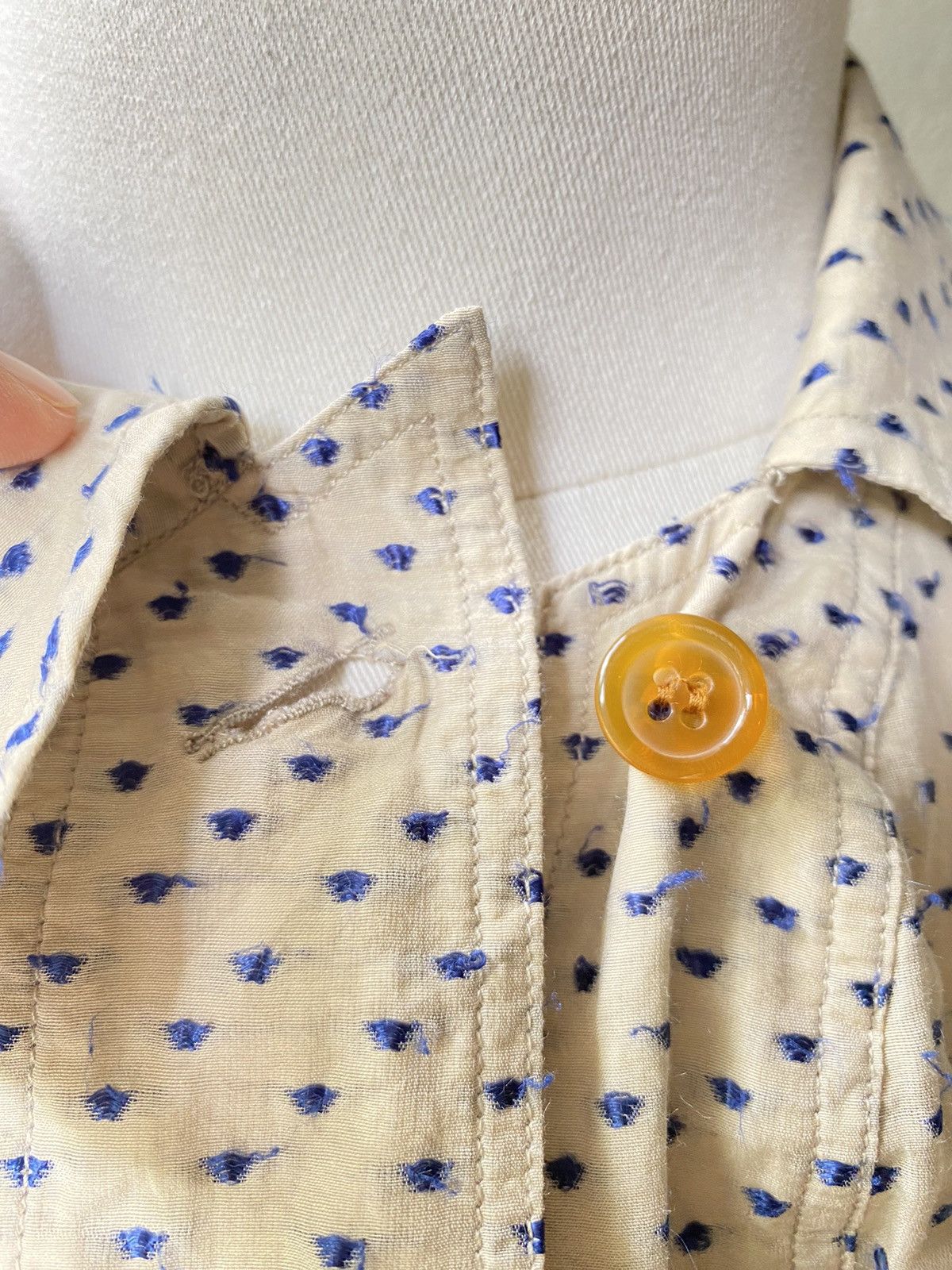 Vivienne Westwood Curve Button Center Line Dots Shirt