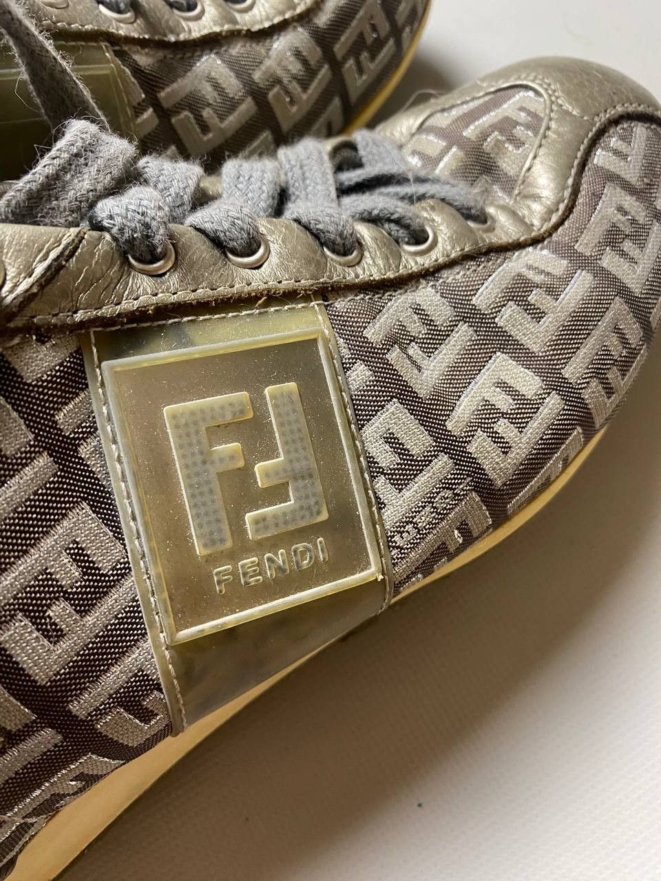 Fendi × Vintage Fendi Zucca Monogram Women Shoes Size US 7 / IT 37 - 6 Thumbnail