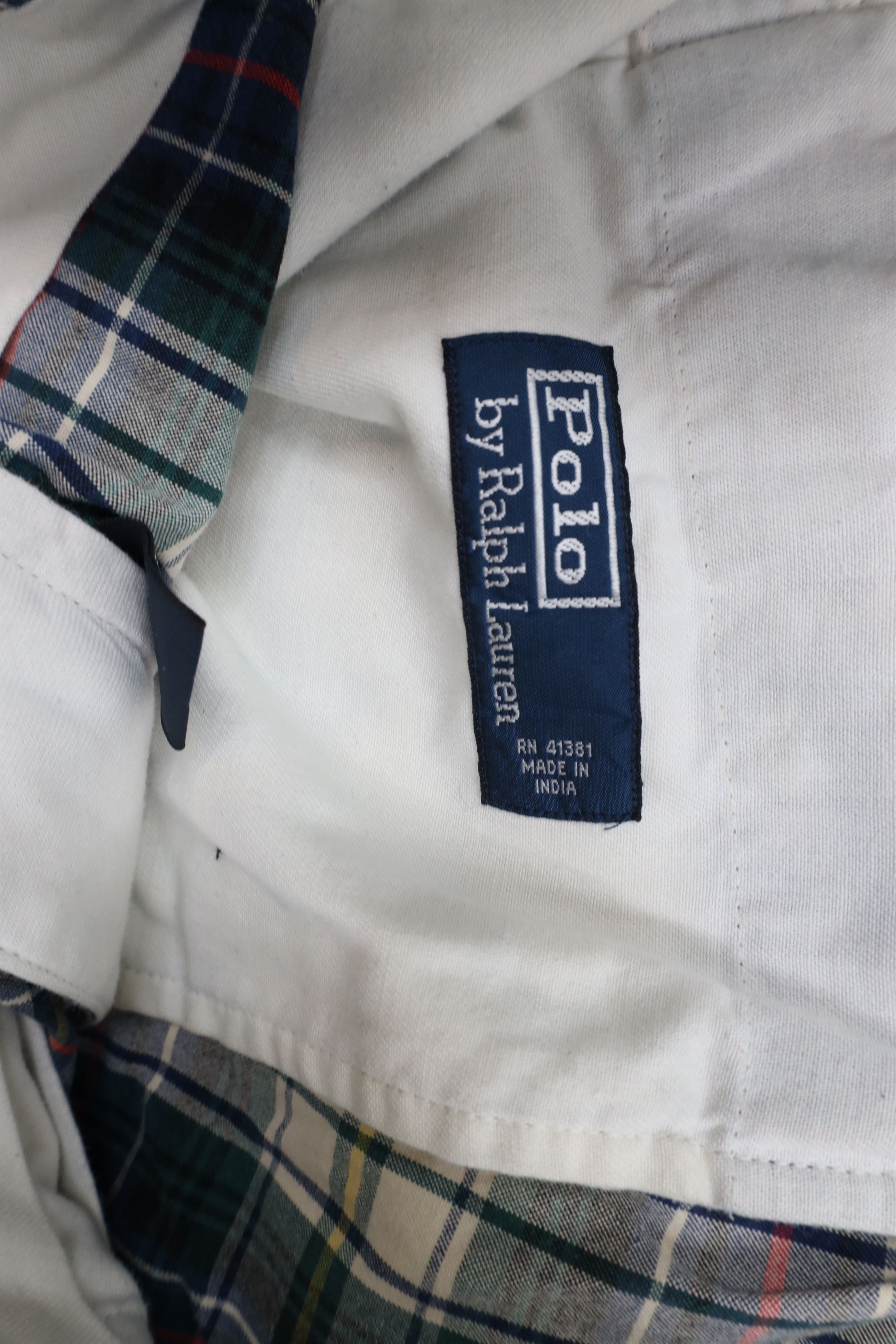 Ralph Lauren × Vintage Vintage 90s Ralph Lauren Front Golfing Chino Shorts Plaid Size US 36 / EU 52 - 7 Thumbnail