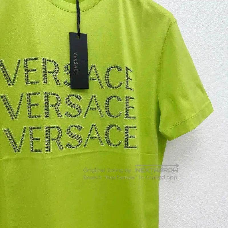 Versace Versace Men's Short Sleeve T-Shirt in Green . Size US S / EU 44-46 / 1 - 3 Thumbnail