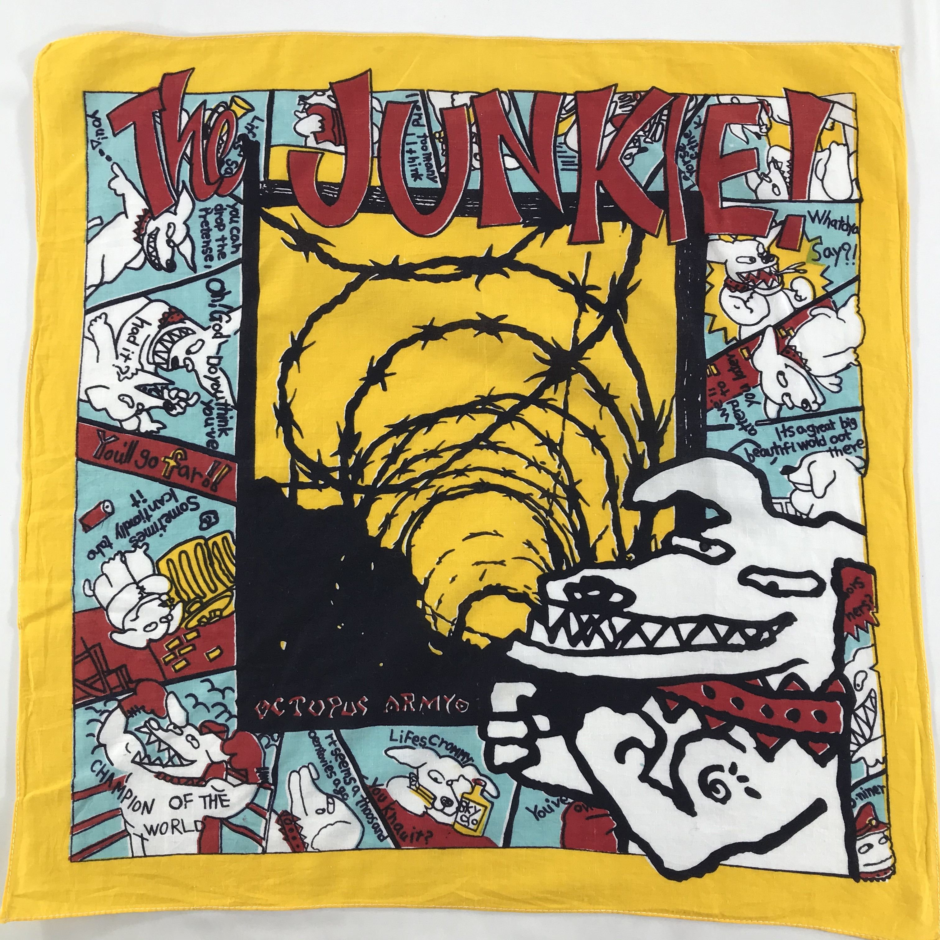 Japanese Brand × Vintage Octopus Army Bandana / Handkerchief / Neckerchief - S1846 Size ONE SIZE - 1 Thumbnail