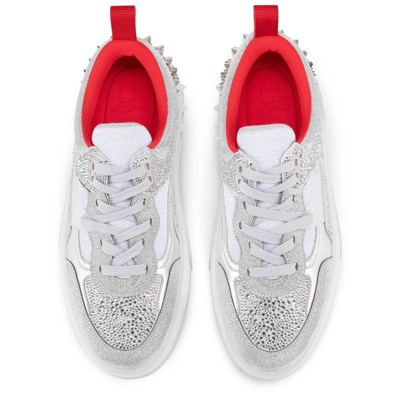 Christian Louboutin os11x0526 Astroloubi Strass Sneakers in Silver Size US 12 / EU 45 - 4 Thumbnail