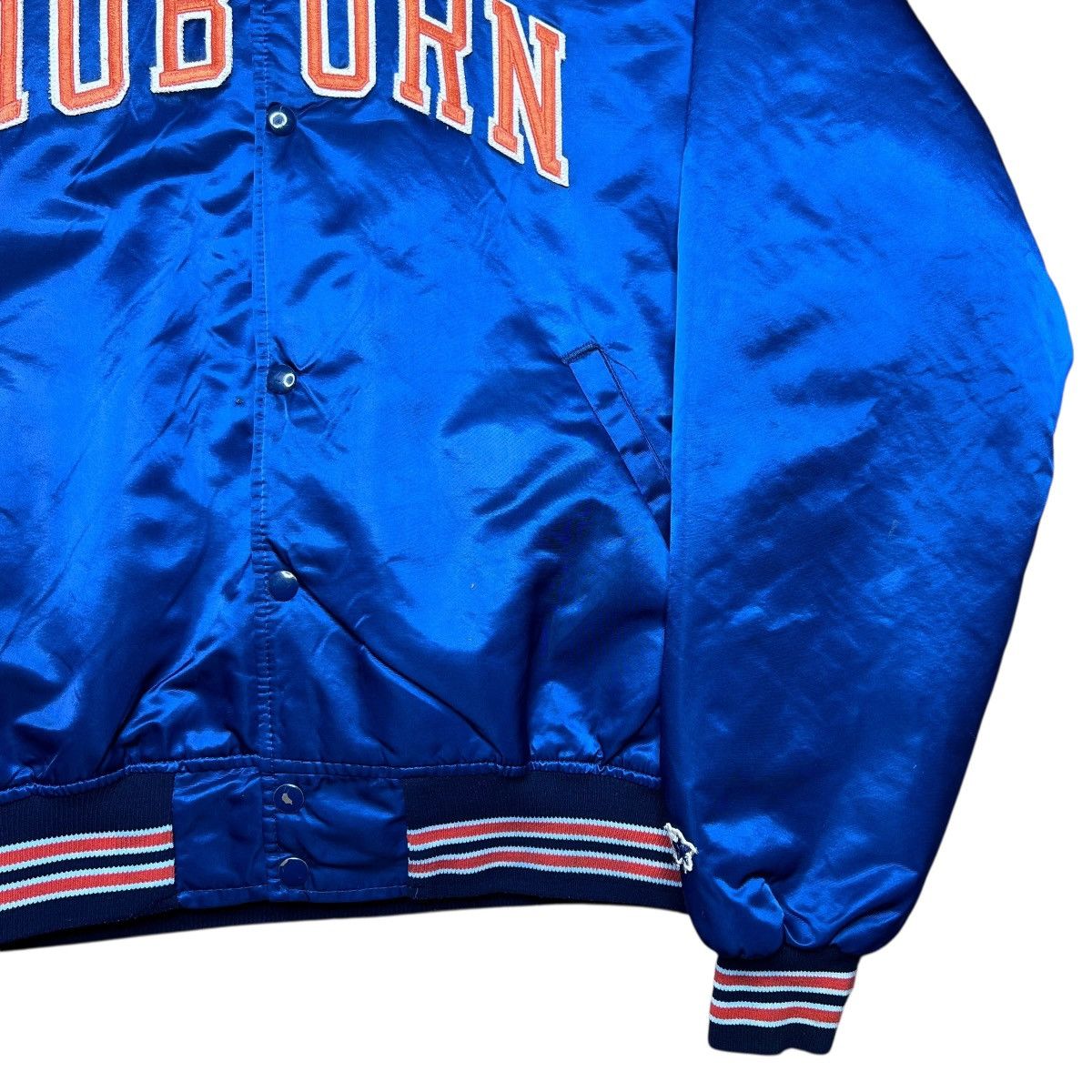 Starter Vintage 1980s NCAA Auburn Tigers Starter Satin Bomber Jacket Size US XL / EU 56 / 4 - 21 Thumbnail