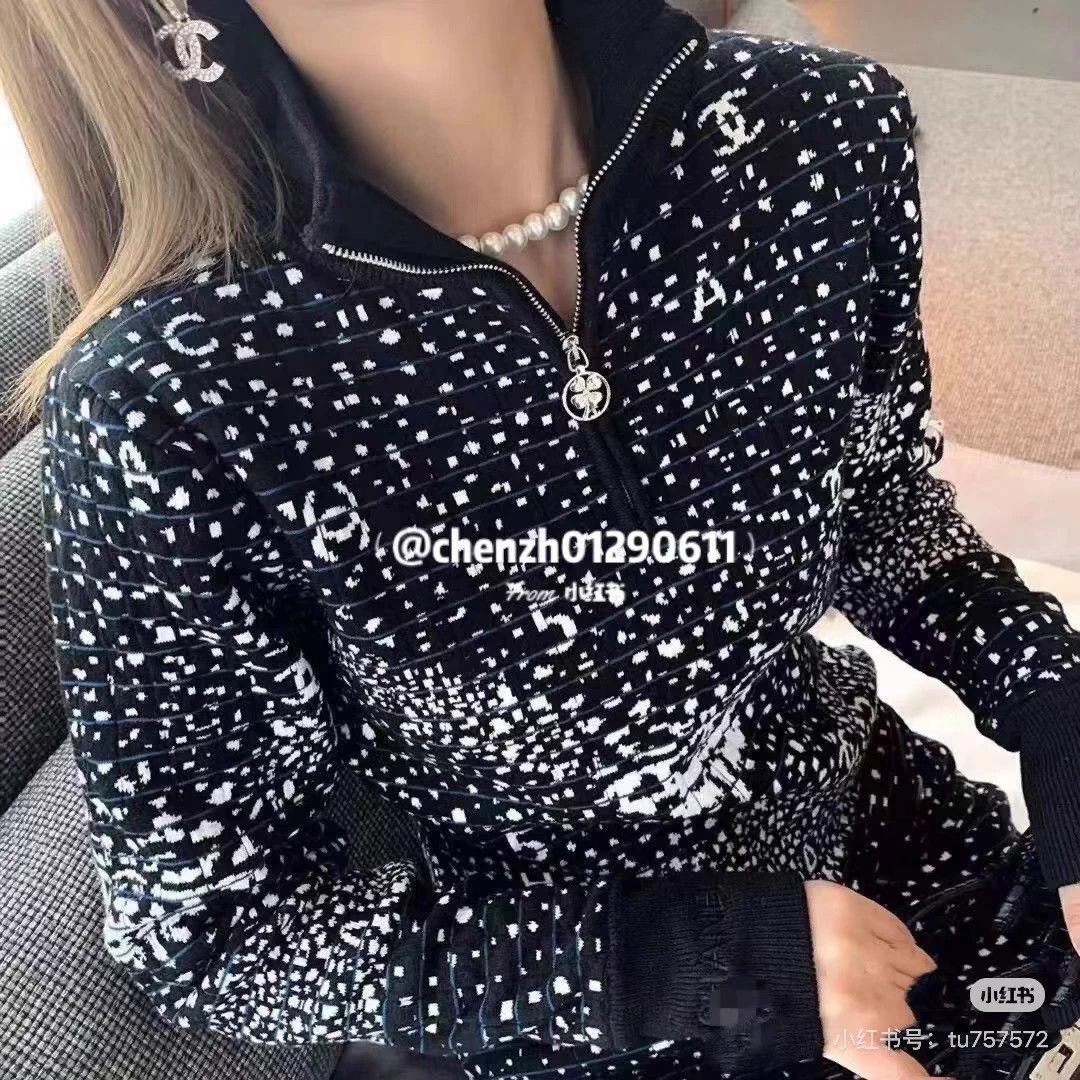 Chanel CHANEL 20n Cocow Ski Crystal Double C Knit LS Dress 36 New Size XS / US 0-2 / IT 36-38 - 9 Thumbnail