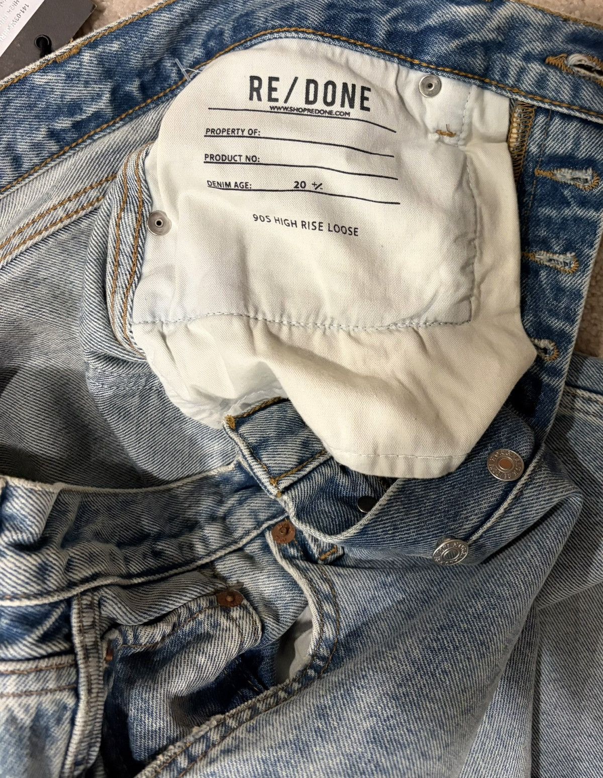 RE/DONE Re/Done 90s High Rise Loose Jeans in Ojai Indigo Rigid NWT Size 29" - 6 Thumbnail