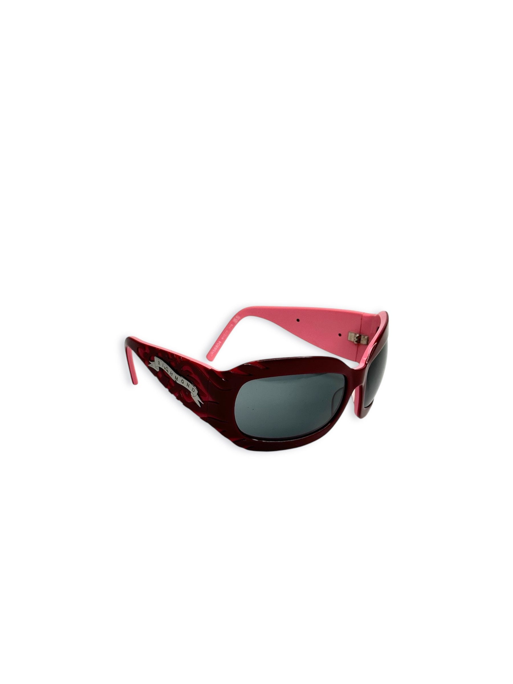 John Richmond Richmond Pink flames punk rock oval sunglasses Size ONE SIZE - 1 Thumbnail